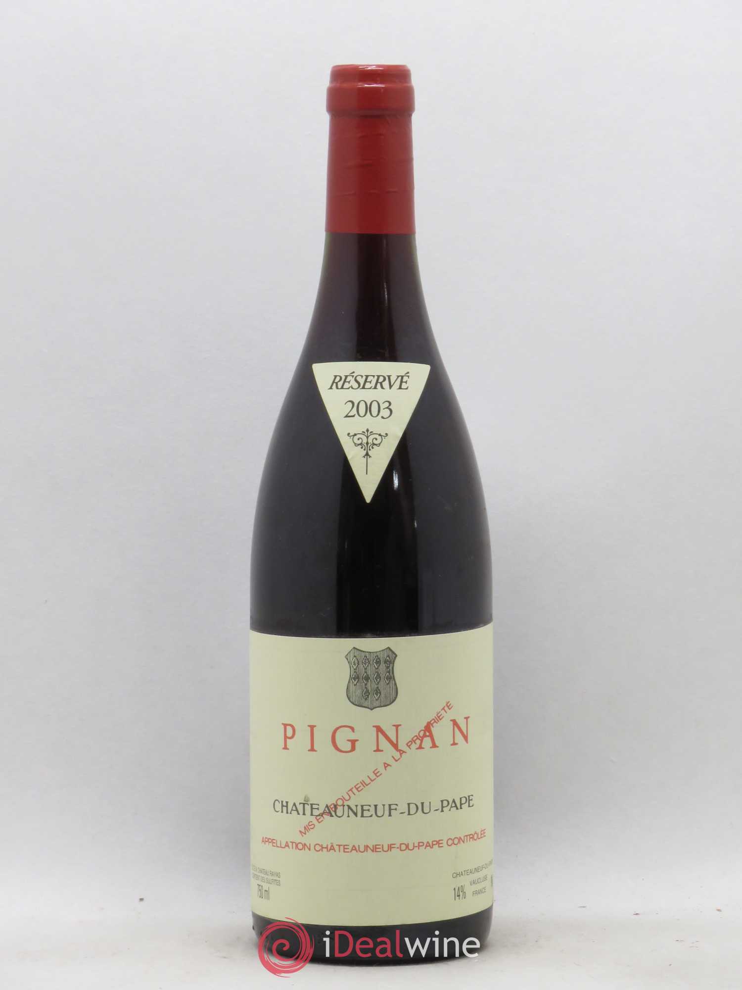 Châteauneuf-du-Pape Pignan Emmanuel Reynaud 2003 - Lot de 1 bouteille - 0