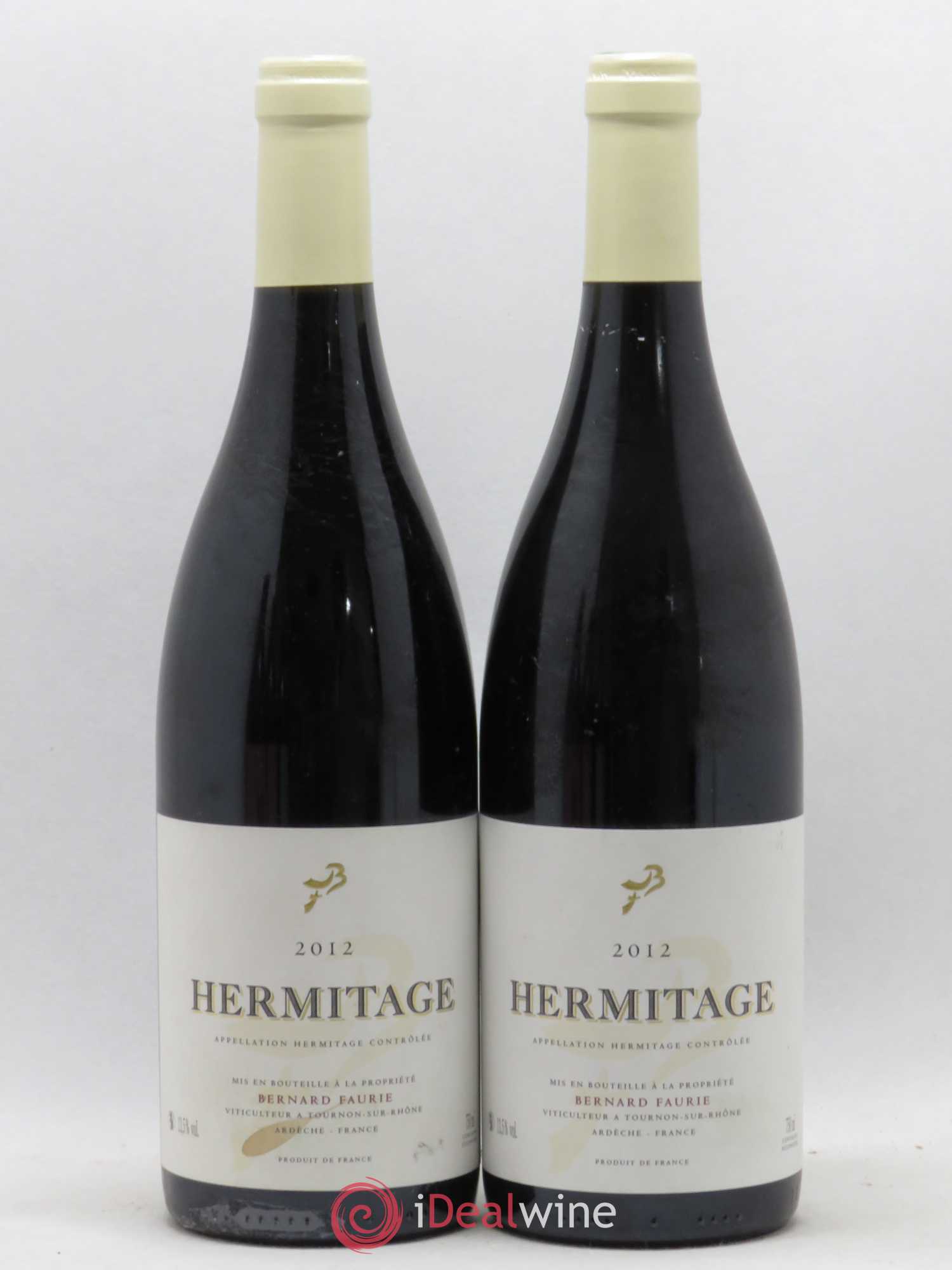 Hermitage Greffieux Bessards (capsule blanche) Bernard Faurie 2012 - Lot de 2 bouteilles - 0