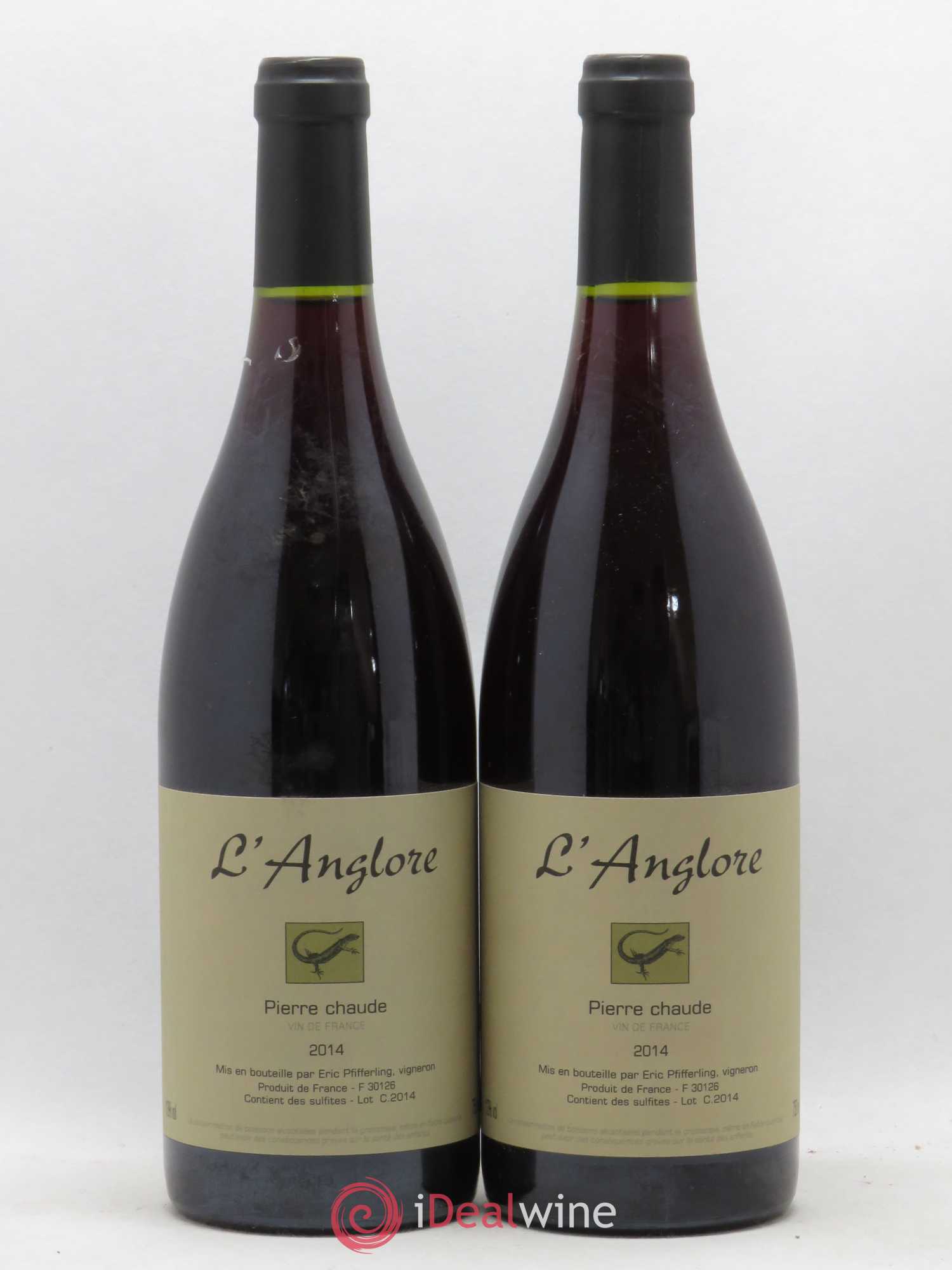 Vin de France Pierre chaude L'Anglore 2014 - Lot de 2 bouteilles - 0