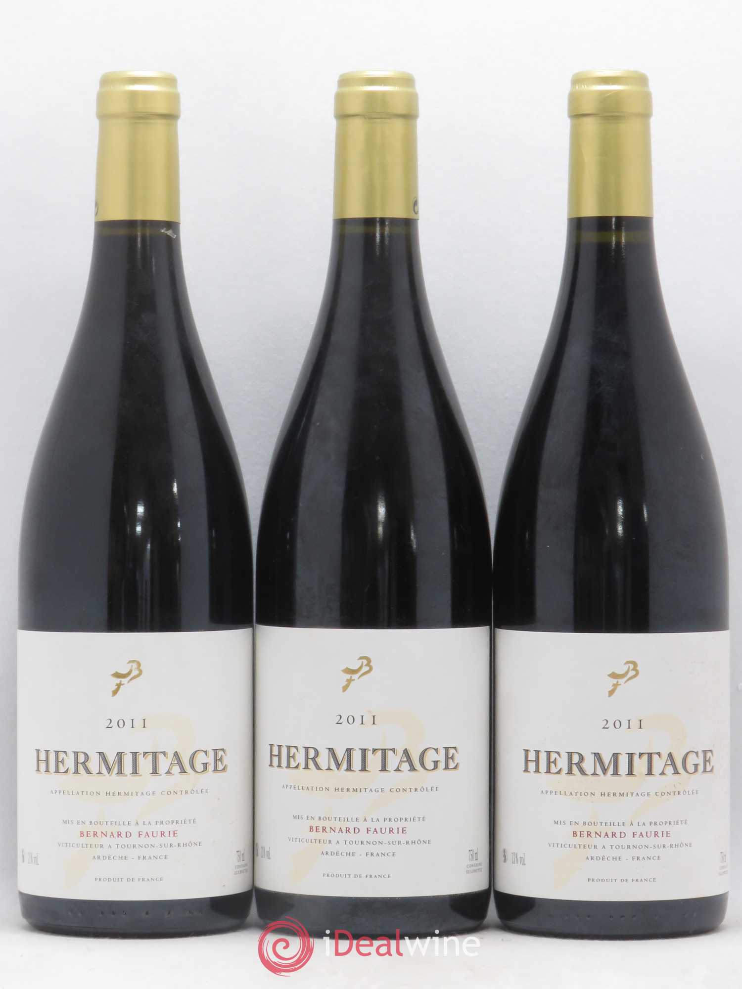 Hermitage Bessards Méal (capsule dorée) Bernard Faurie 2011 - Lot de 3 bouteilles - 0