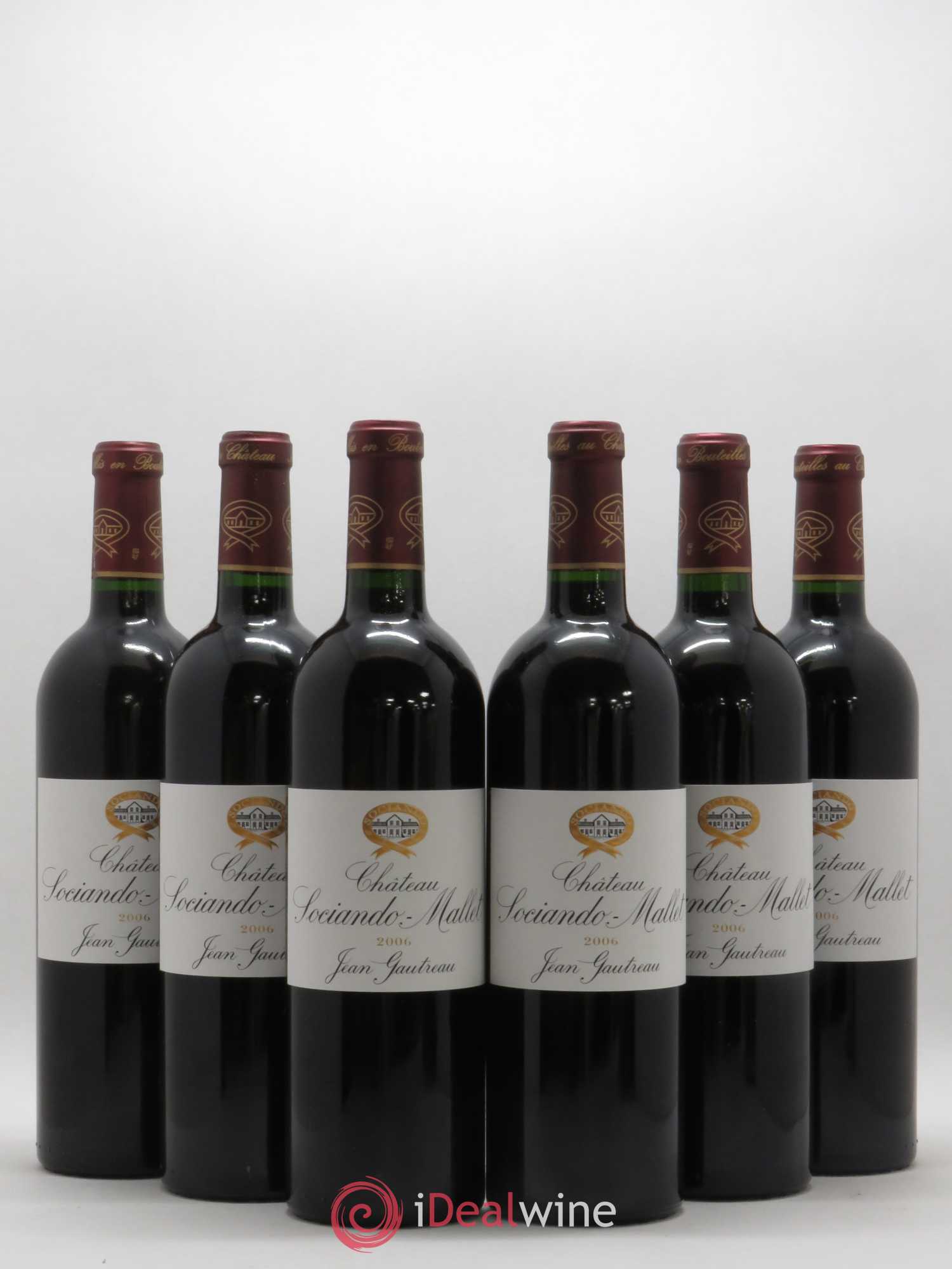 Château Sociando Mallet 2006 - Lot de 6 bouteilles - 0