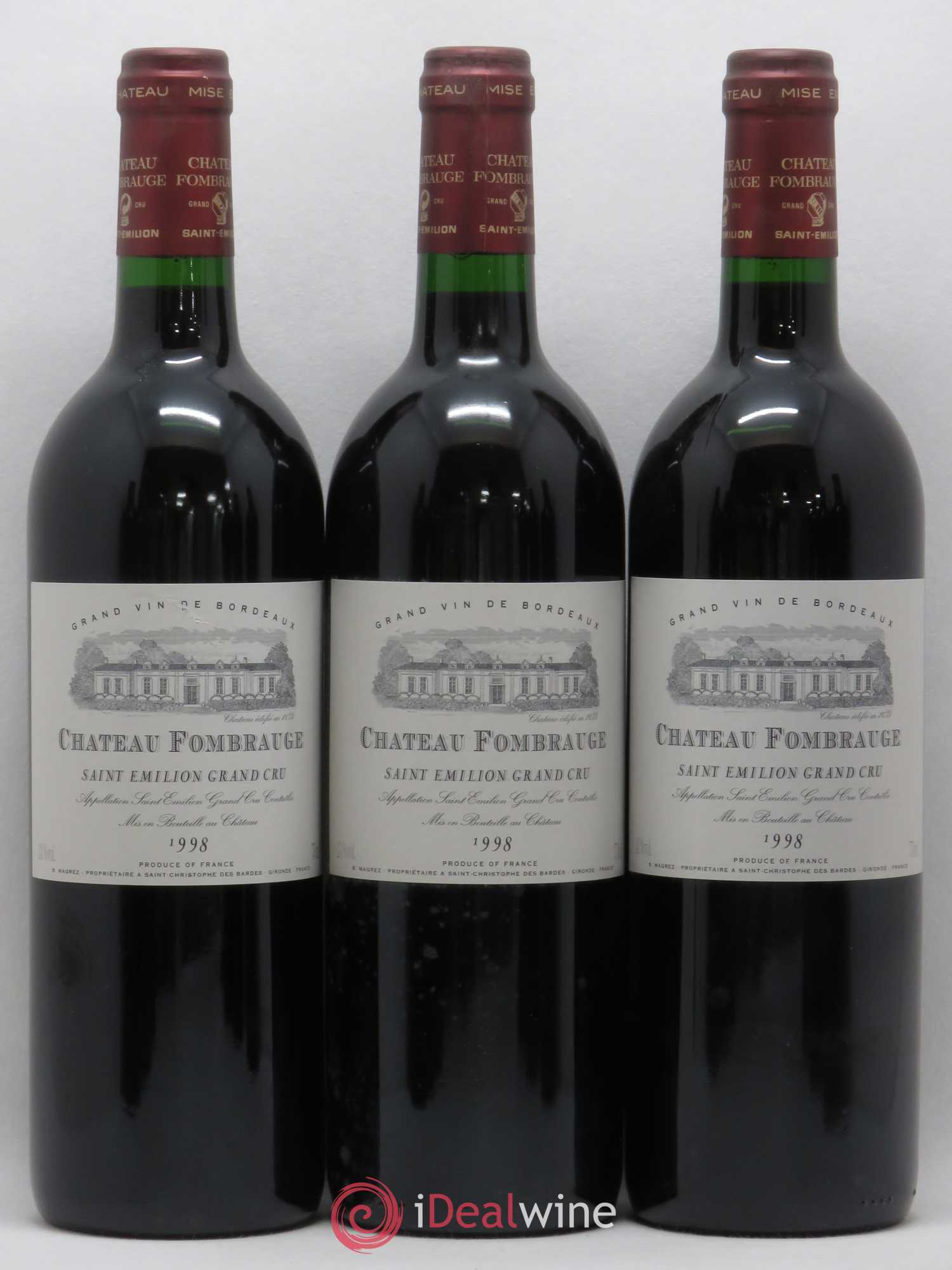 Château Fombrauge Grand Cru Classé 1998 - Lot de 12 bouteilles - 1
