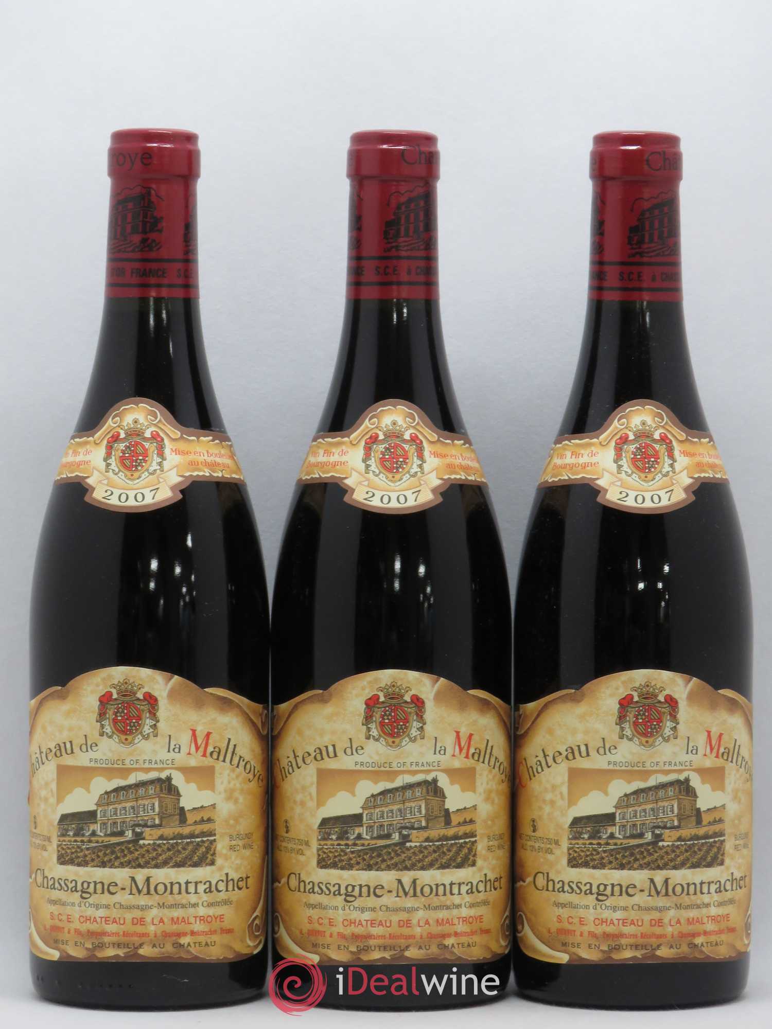 Chassagne-Montrachet Château de la Maltroye 2007 - Lot de 3 bouteilles - 0