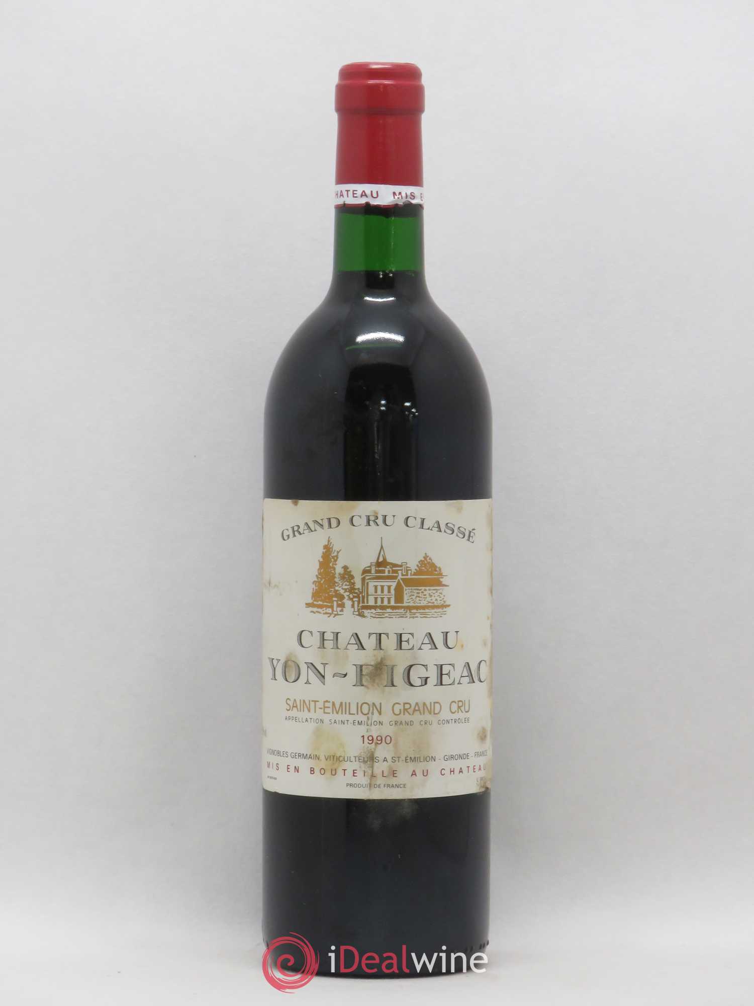 Château Yon Figeac Grand Cru Classé 1990 - Lot de 1 bouteille - 0