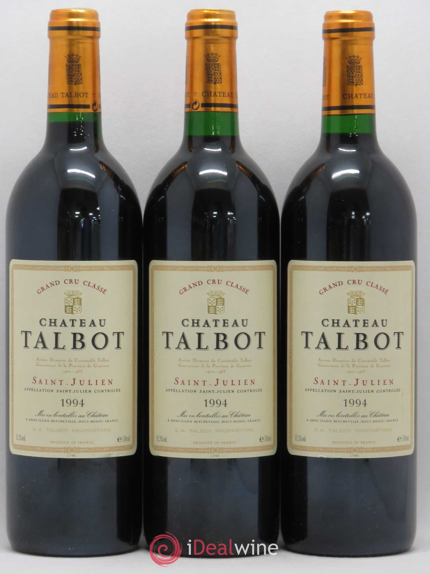Château Talbot 4ème Grand Cru Classé 1994 - Lot de 12 bouteilles - 3
