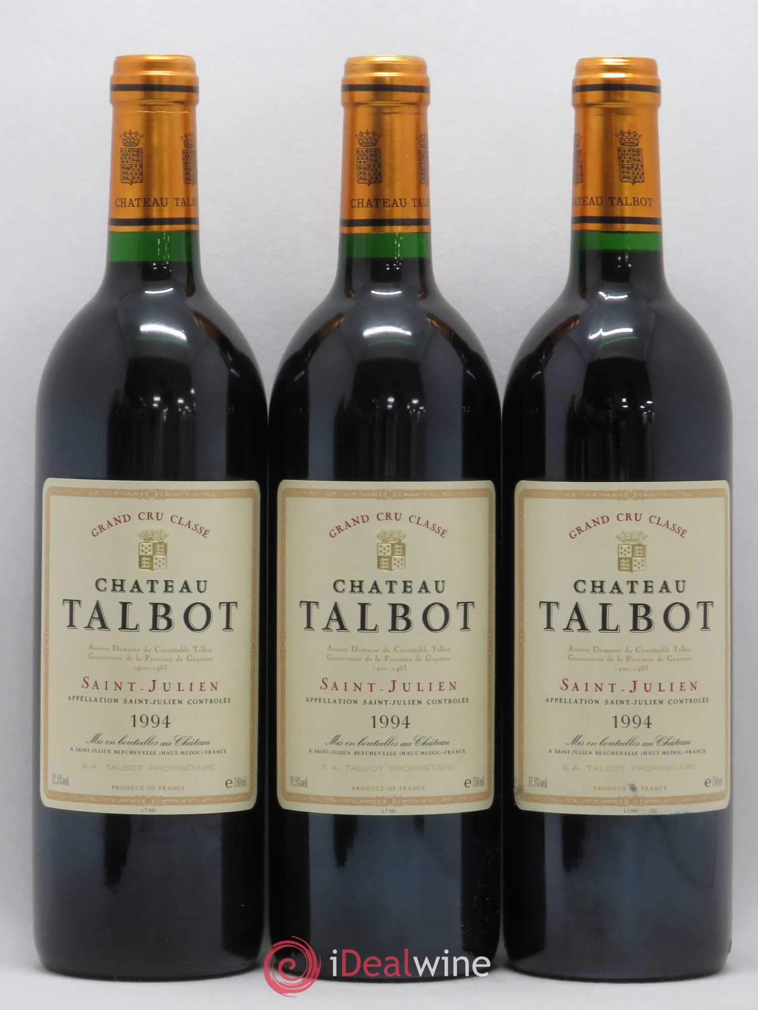 Château Talbot 4ème Grand Cru Classé 1994 - Lot de 12 bouteilles - 2