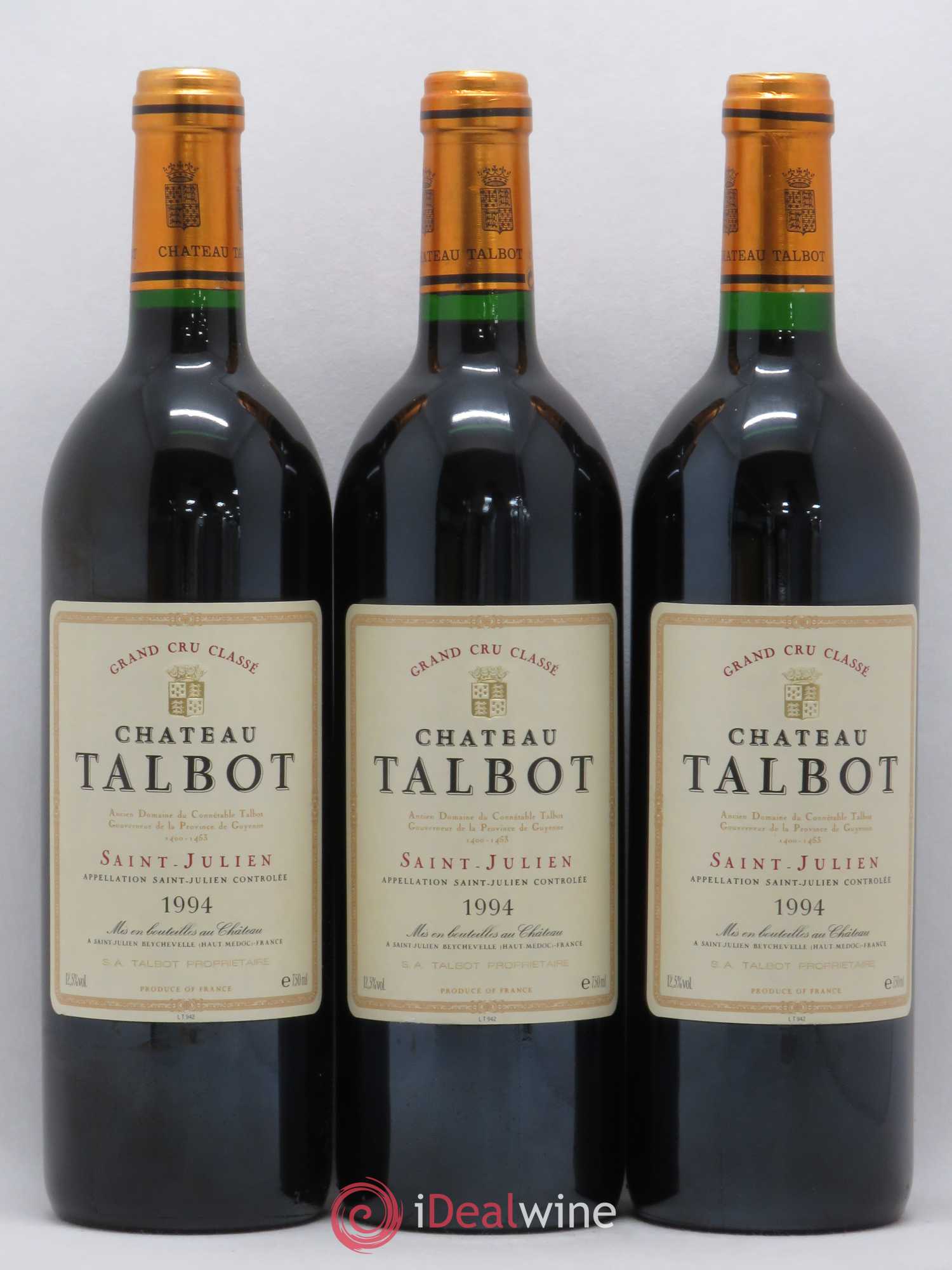 Château Talbot 4ème Grand Cru Classé 1994 - Lot de 12 bouteilles - 3