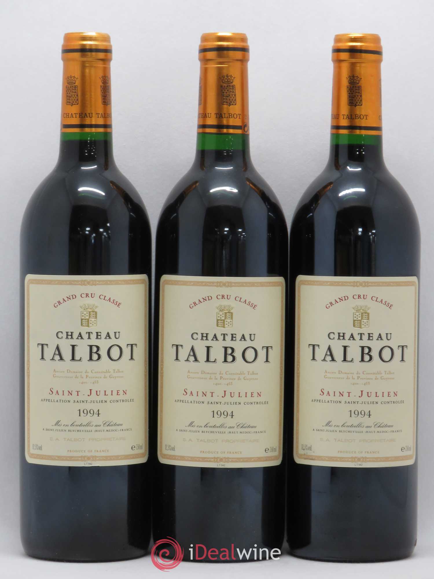 Château Talbot 4ème Grand Cru Classé 1994 - Lot de 12 bouteilles - 4