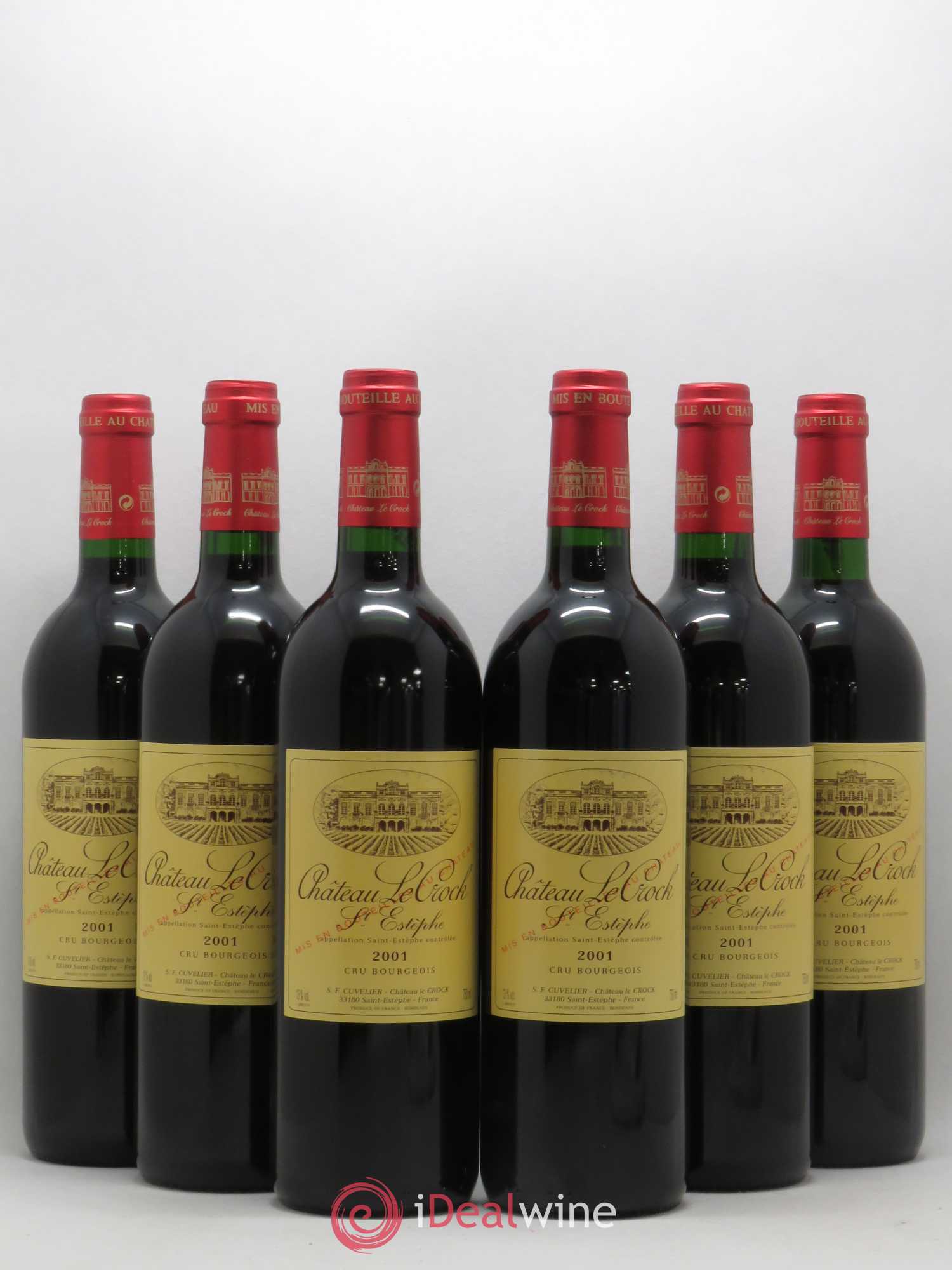 Château le Crock Cru Bourgeois 2001 - Lot de 6 bouteilles - 0