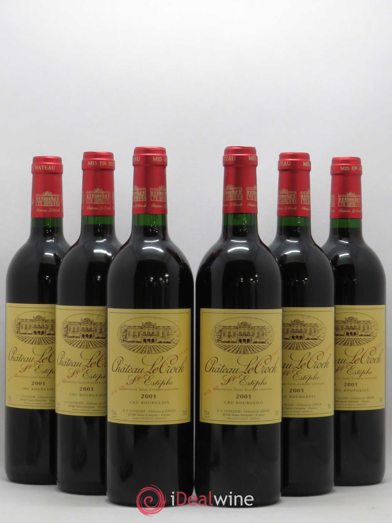 Château le Crock Cru Bourgeois 2001 - Lot de 6 bouteilles - 0