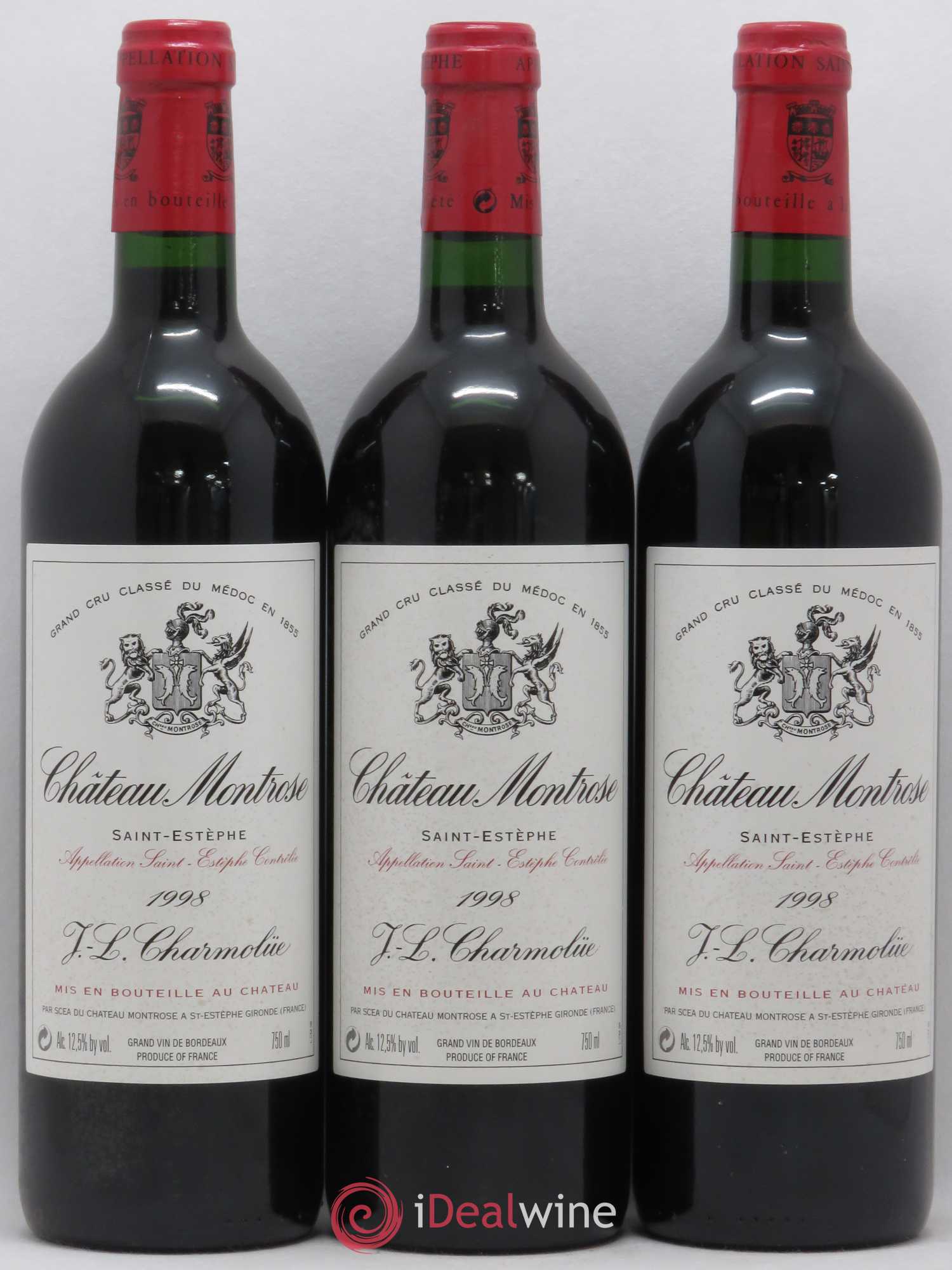 Château Montrose 2ème Grand Cru Classé 1998 - Lot de 3 bouteilles - 0