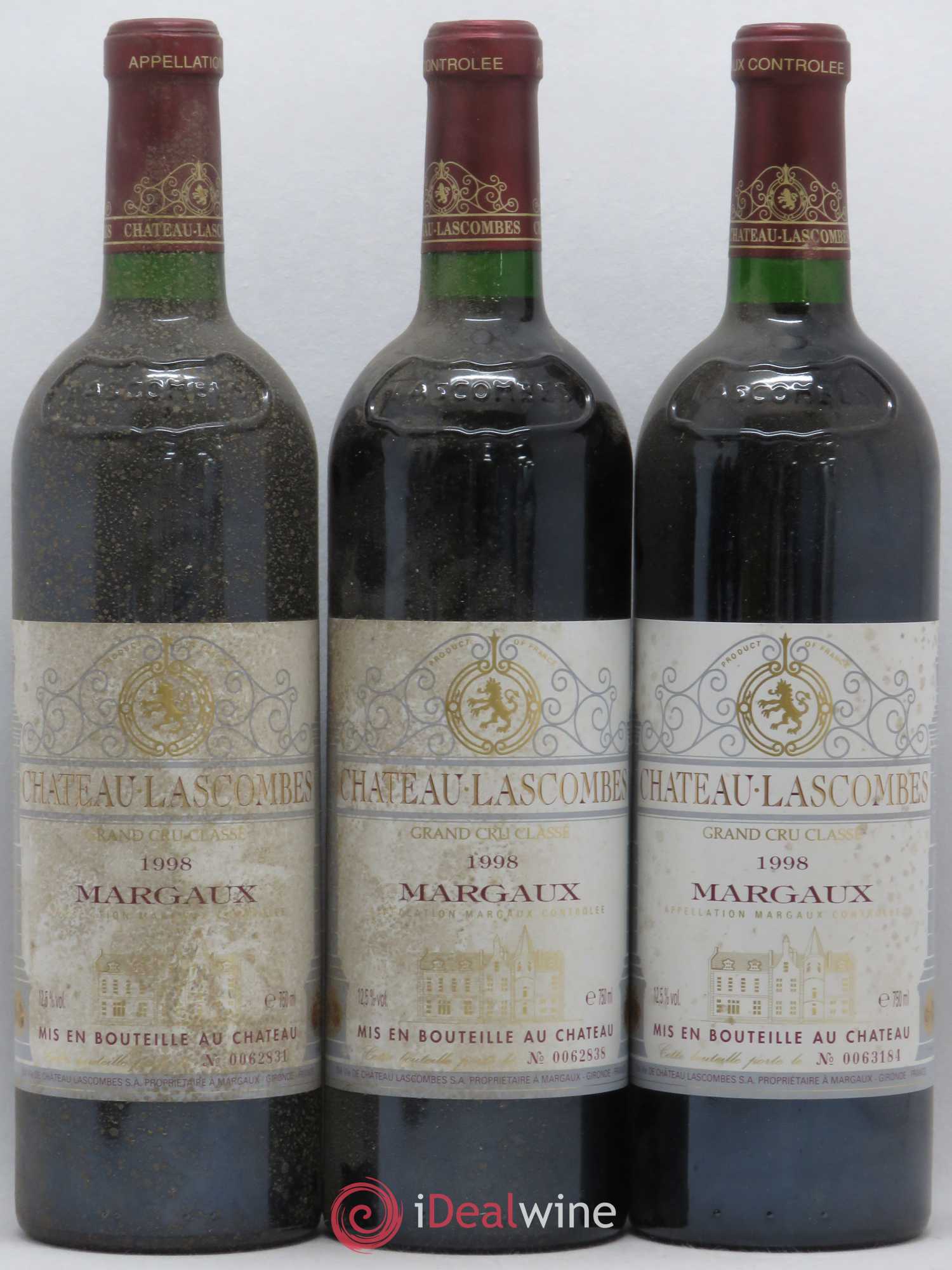 Château Lascombes 2ème Grand Cru Classé 1998 - Lot de 6 bouteilles - 1