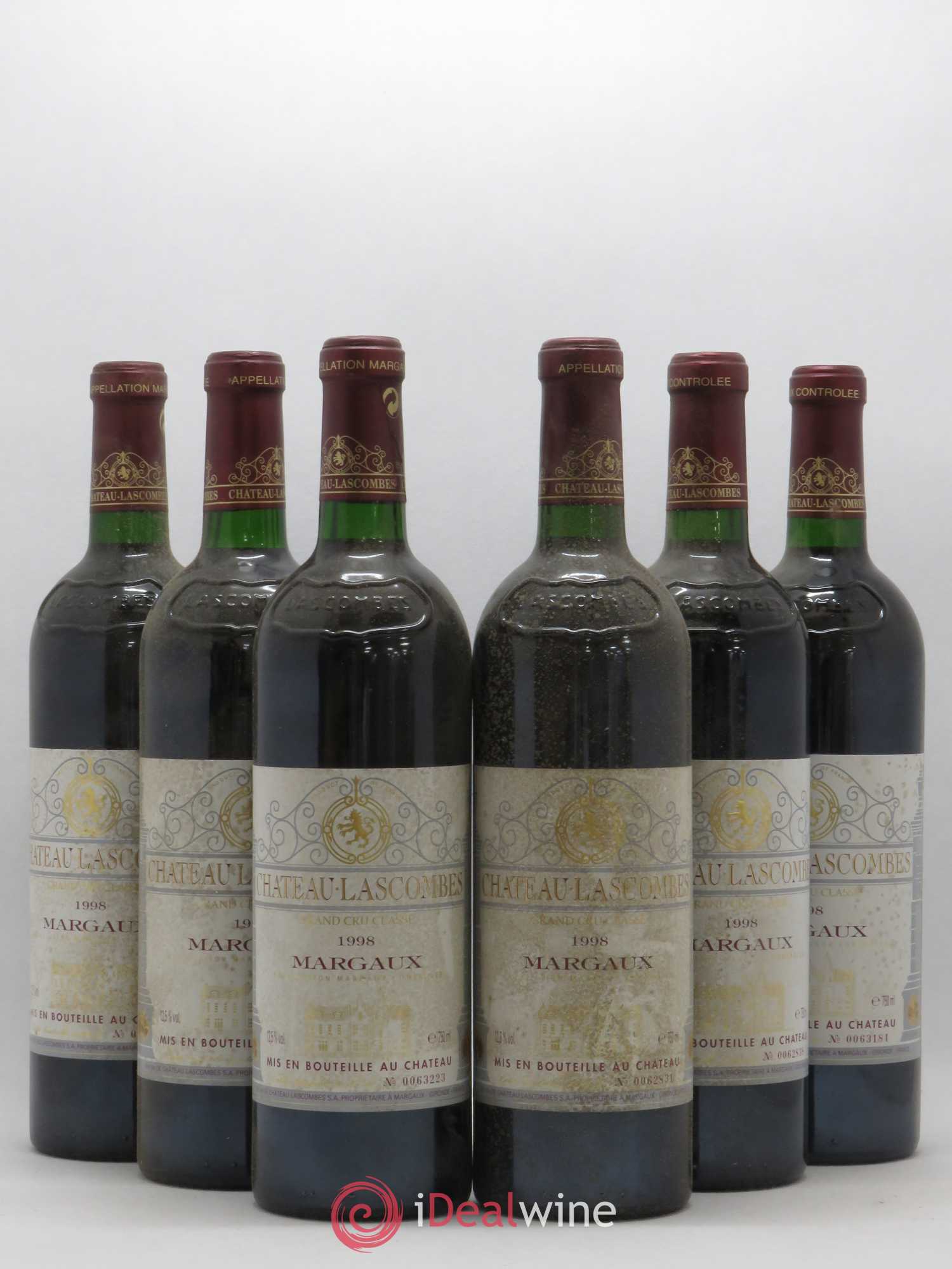 Château Lascombes 2ème Grand Cru Classé 1998 - Lot de 6 bouteilles - 0