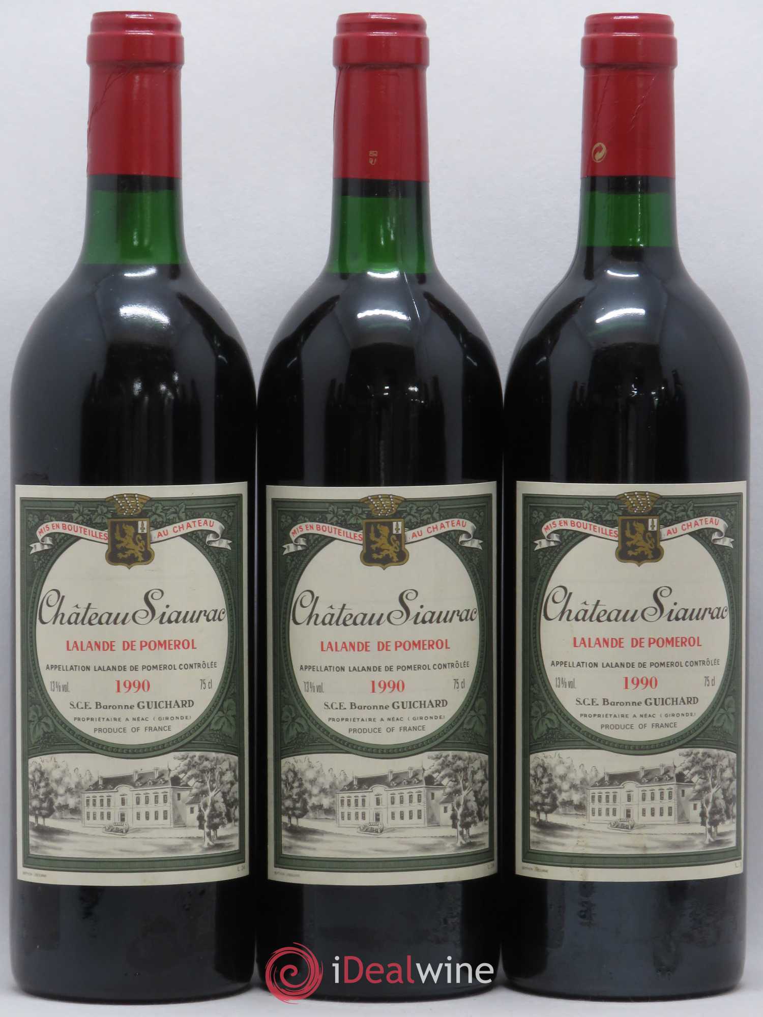 Château Siaurac 1990 - Lot de 12 bouteilles - 1
