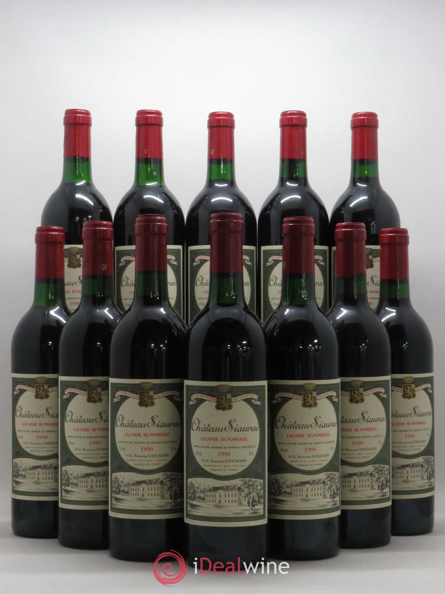 Château Siaurac 1990 - Lot de 12 bouteilles - 0