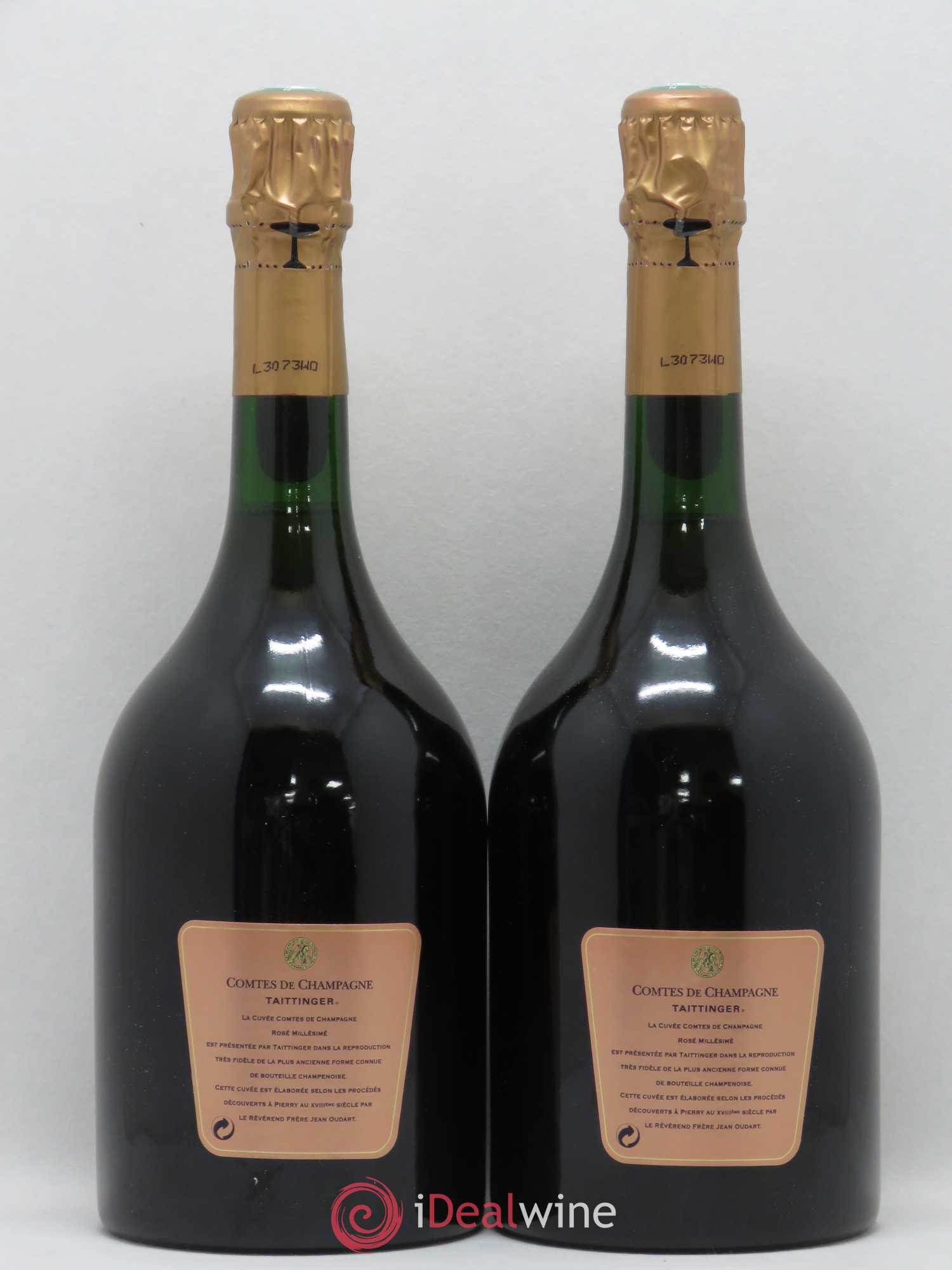 Comtes de Champagne Rosé Grand Cru Brut Taittinger 1996 - Lot de 2 bouteilles - 1