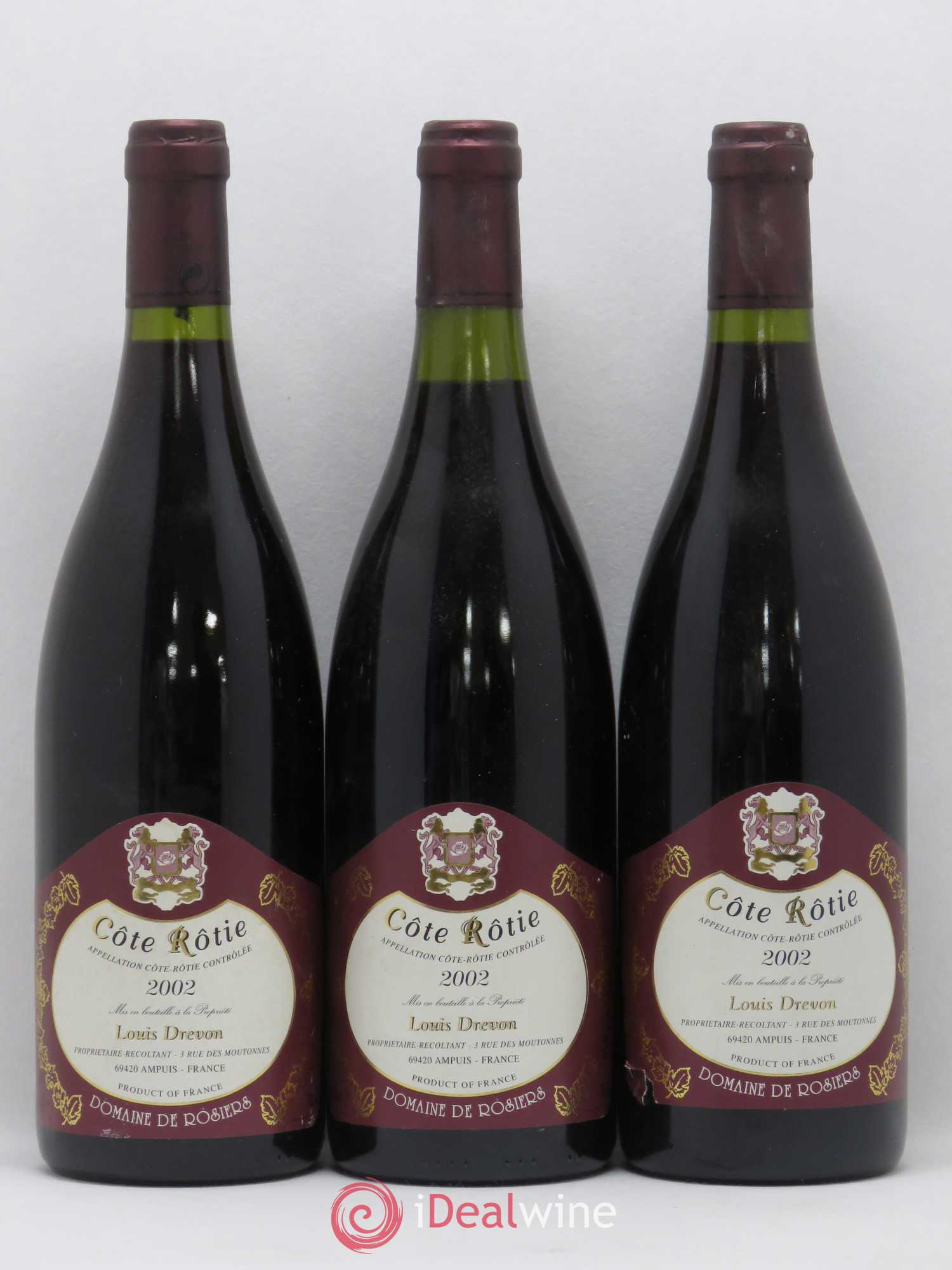 Côte-Rôtie Louis Drevon 2002 - Lot of 6 bottles - 2