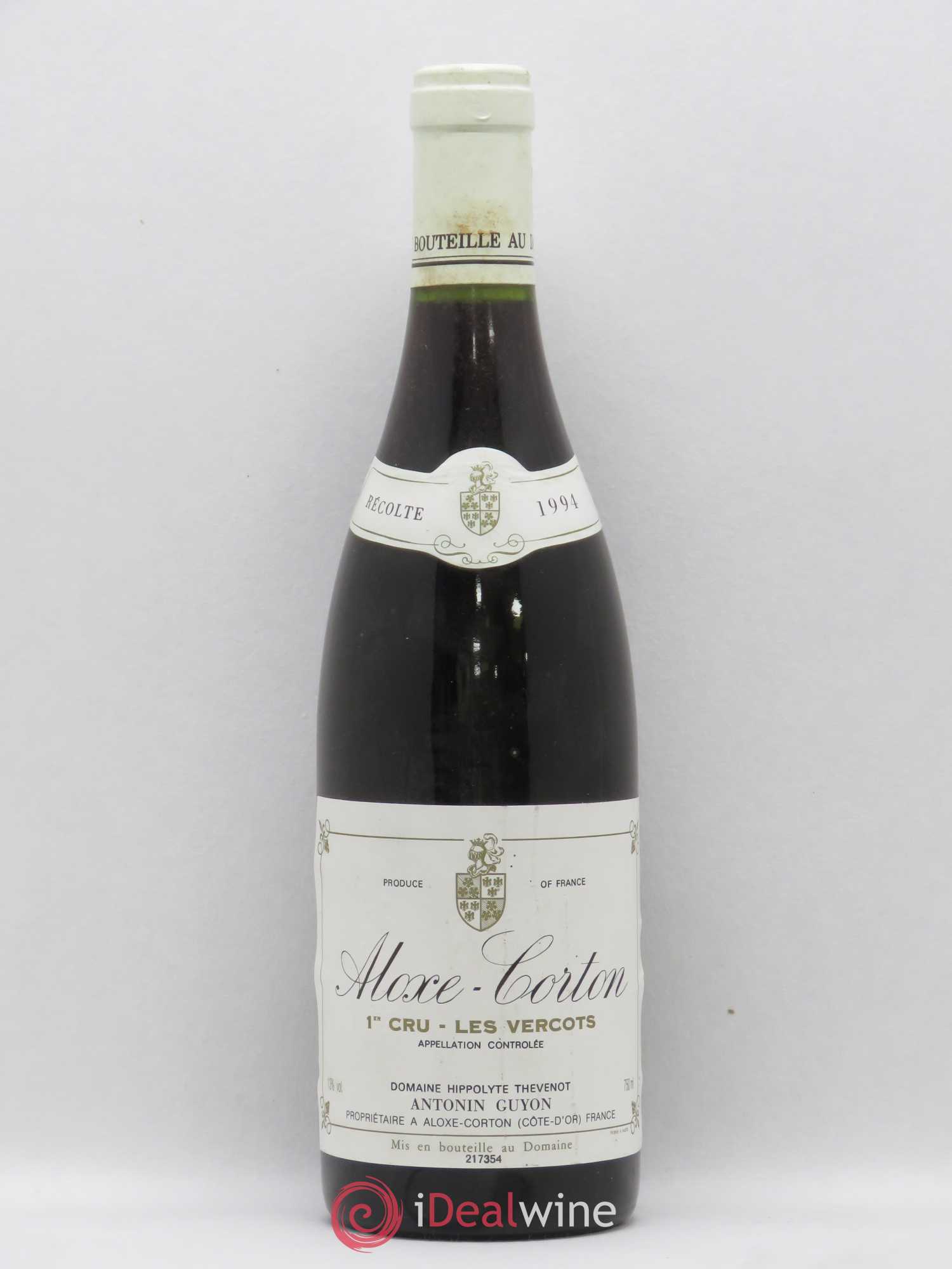 Aloxe-Corton 1er Cru Les Vercots Antonin Guyon 1994 - Lot de 1 bouteille - 0
