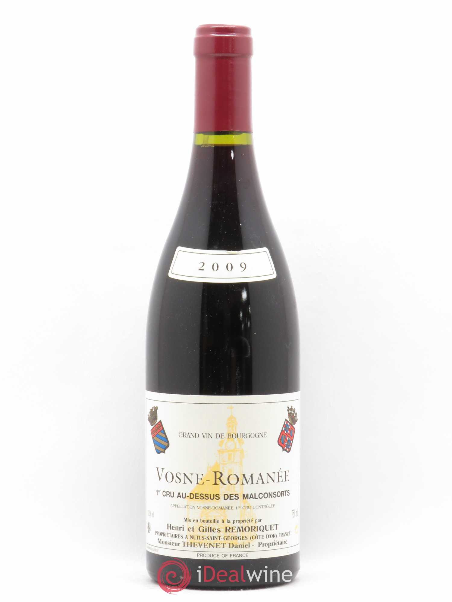 Vosne-Romanée 1er Cru Les Malconsorts Gilles Remoriquet 2009 - Lot de 1 bouteille - 0