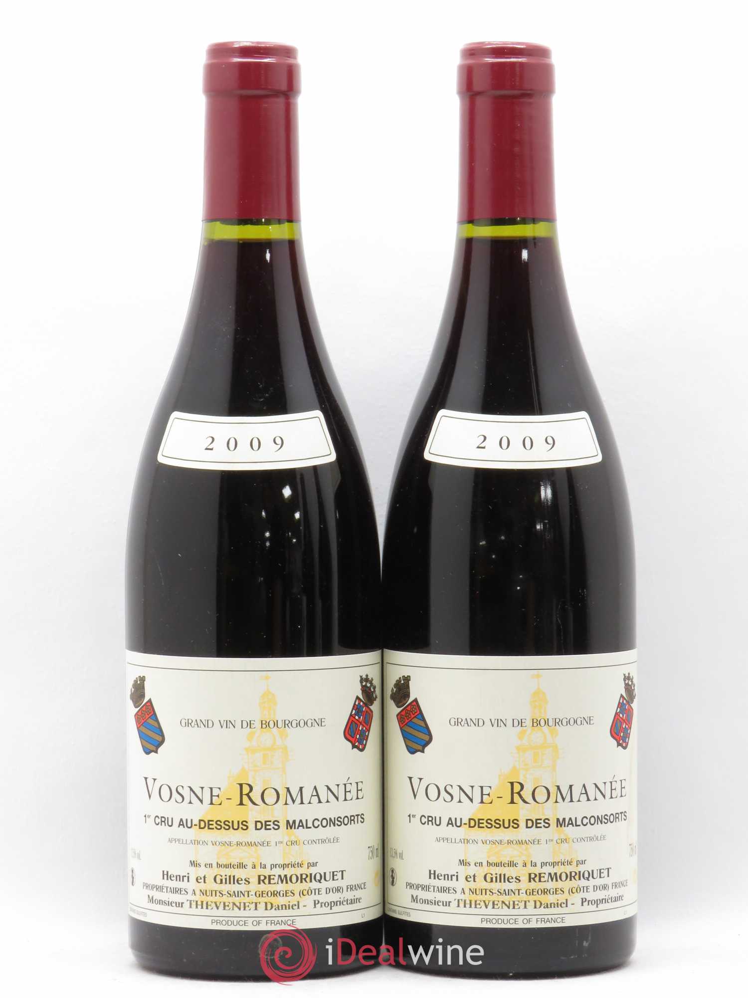 Vosne-Romanée 1er Cru Les Malconsorts Gilles Remoriquet 2009 - Lot de 2 bouteilles - 0