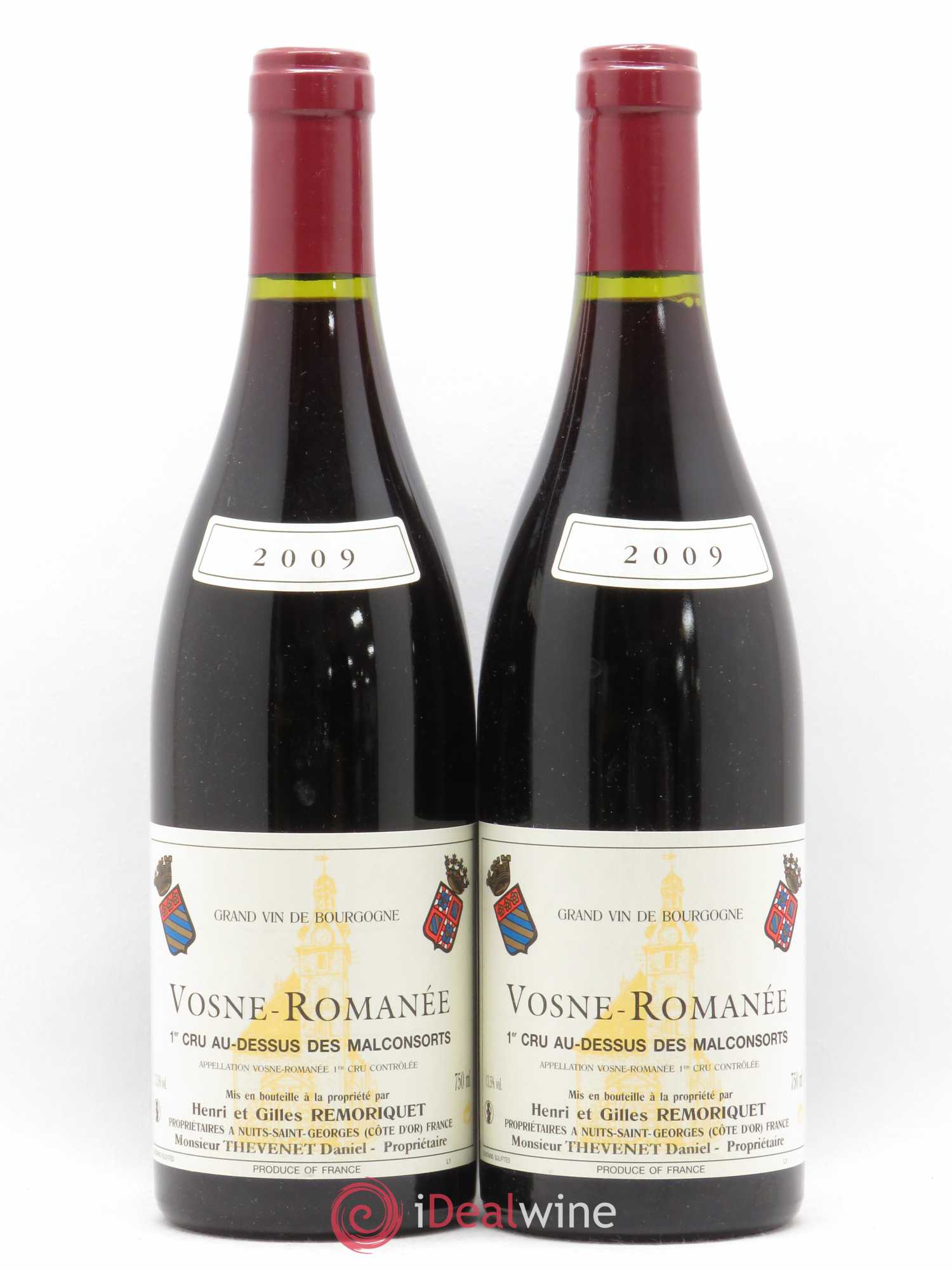Vosne-Romanée 1er Cru Les Malconsorts Gilles Remoriquet 2009 - Lot de 2 bouteilles - 0