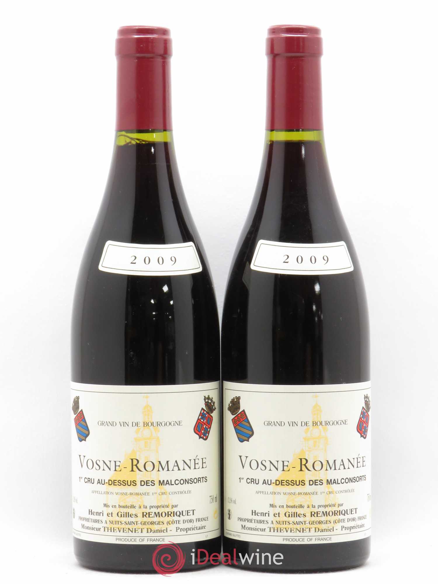Vosne-Romanée 1er Cru Les Malconsorts Gilles Remoriquet 2009 - Lot de 2 bouteilles - 0