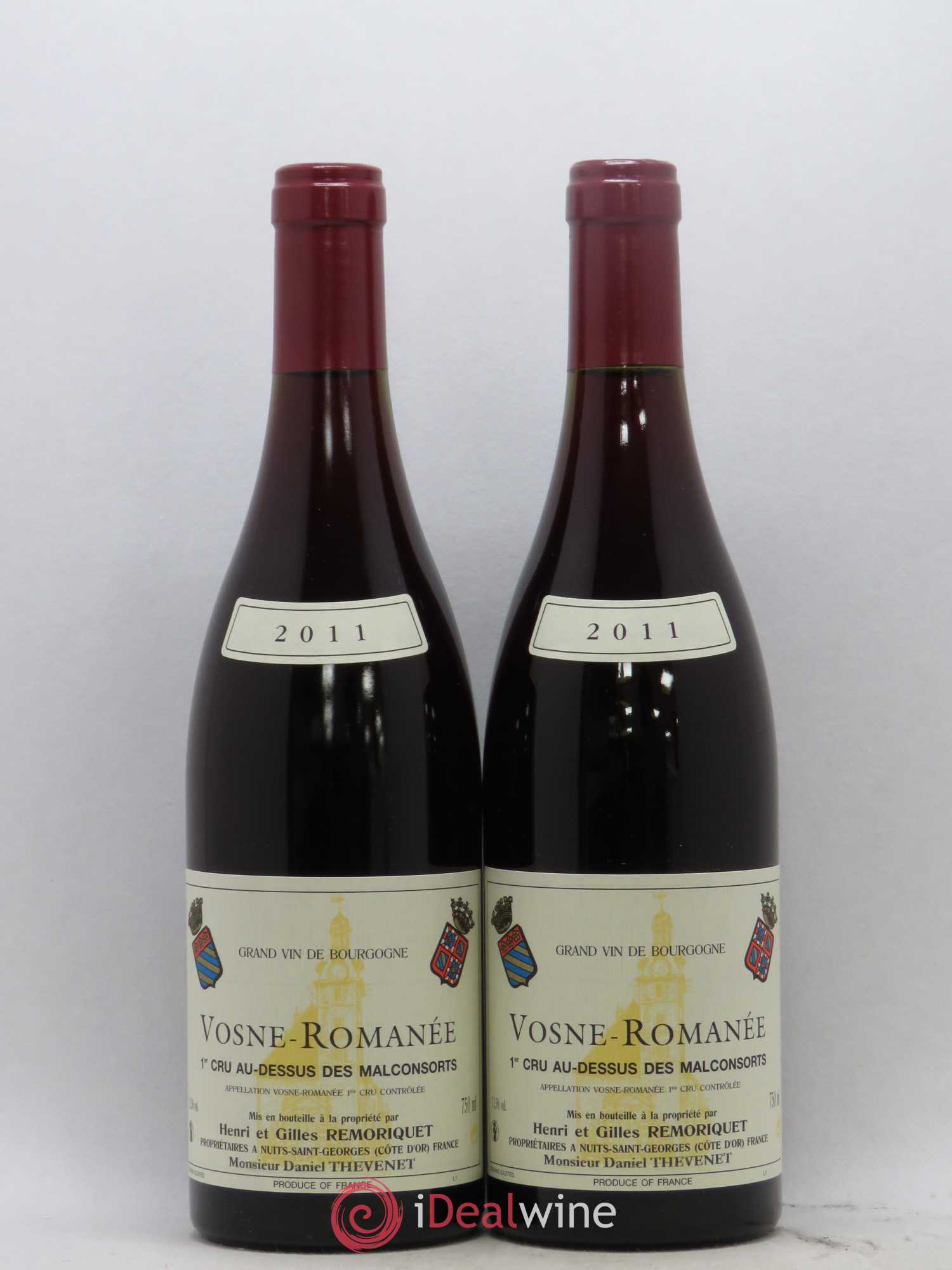 Vosne-Romanée 1er Cru Au Dessus des Malconsorts Gilles Remoriquet 2011 - Lot de 2 bouteilles - 0