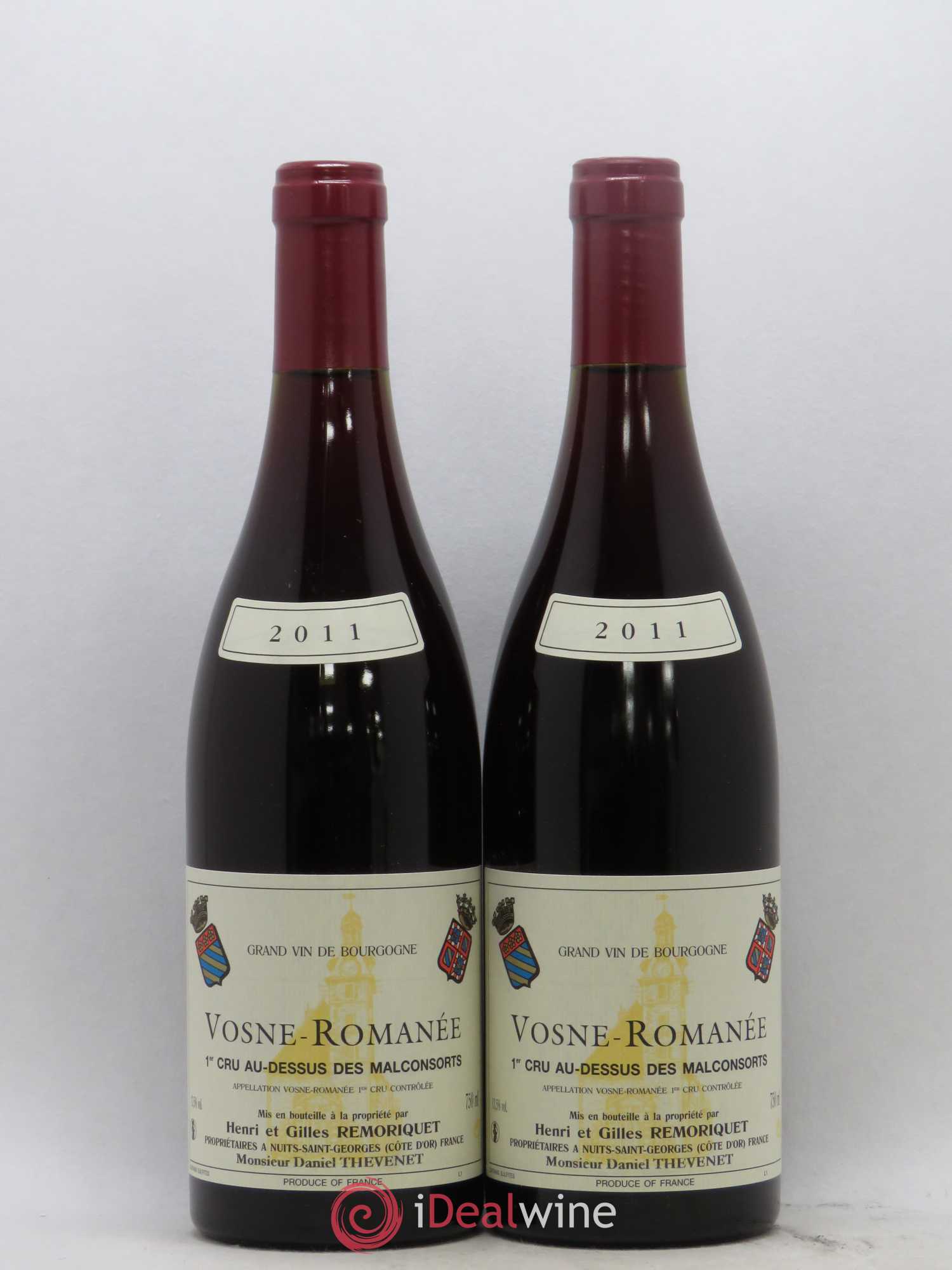 Vosne-Romanée 1er Cru Au Dessus des Malconsorts Gilles Remoriquet 2011 - Lot de 2 bouteilles - 0