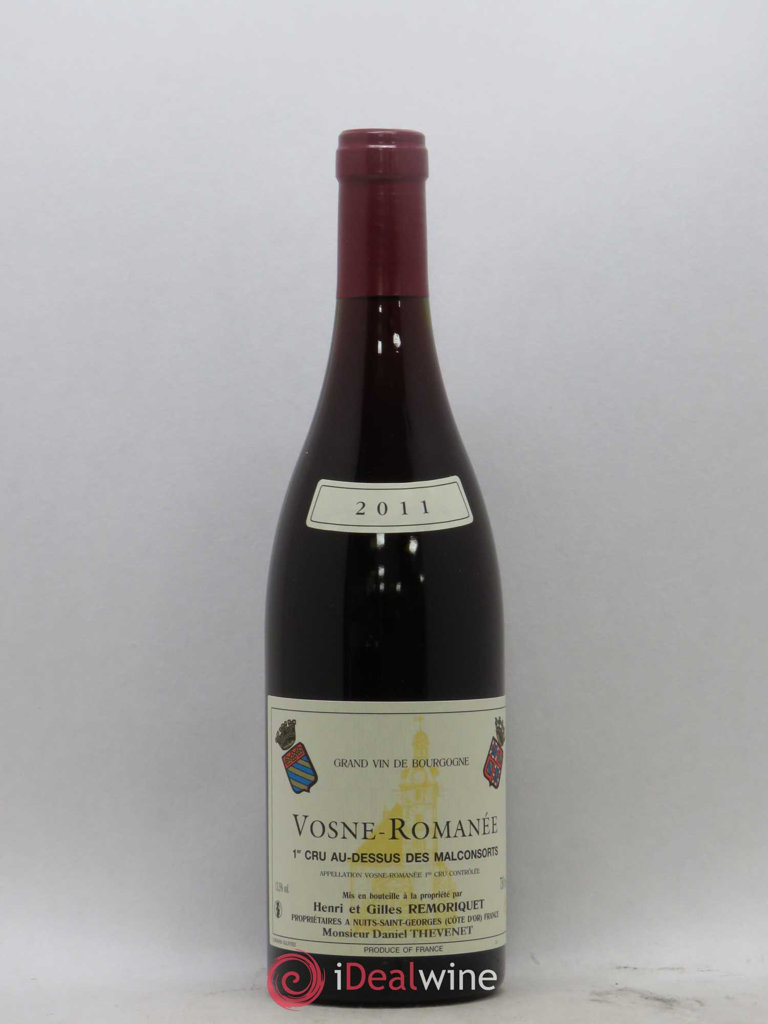 Vosne-Romanée 1er Cru Au Dessus des Malconsorts Gilles Remoriquet 2011 - Lot de 1 bouteille - 0