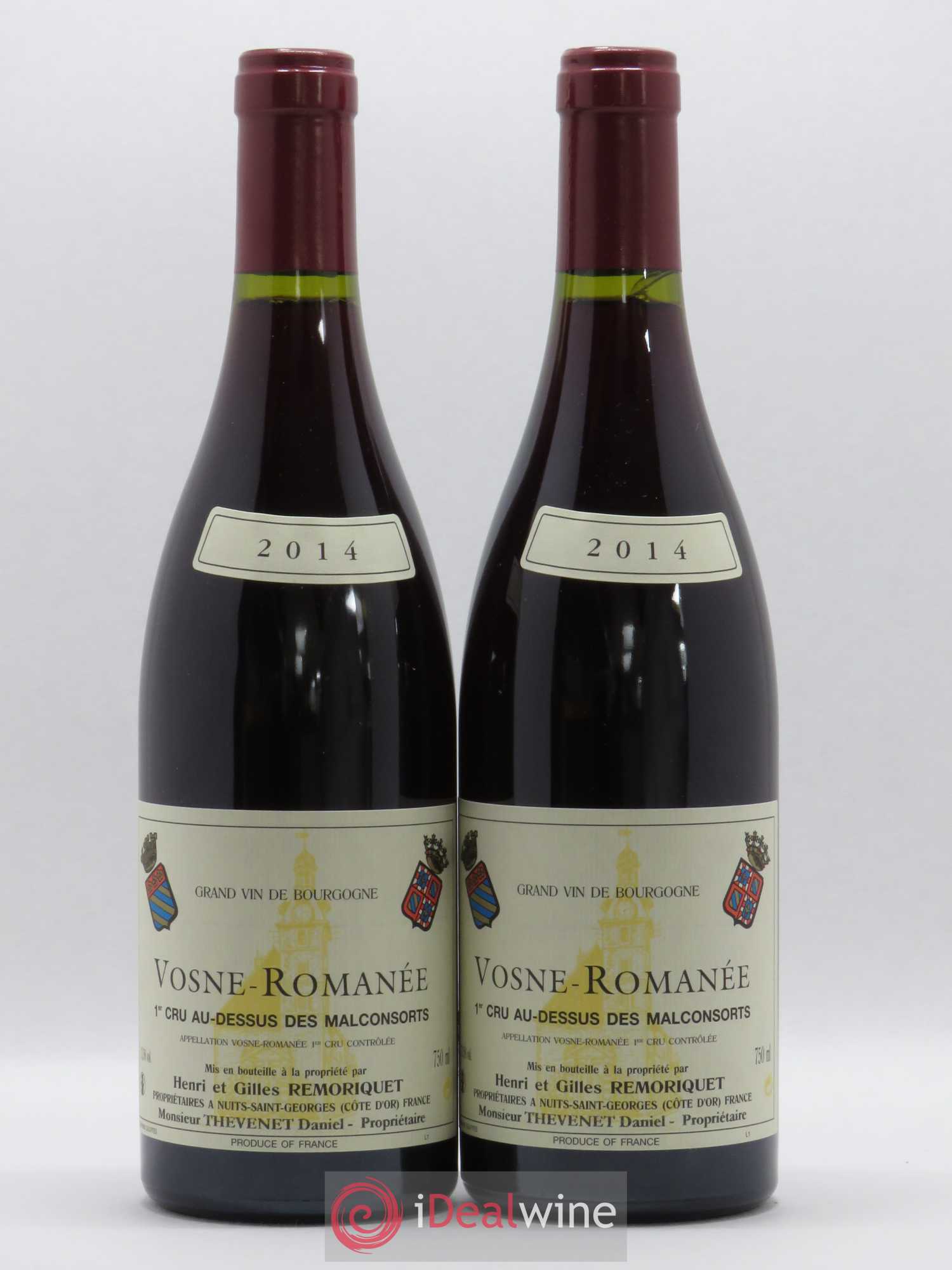 Vosne-Romanée 1er Cru Au Dessus des Malconsorts Gilles Remoriquet (sans prix de réserve) 2014 - Lot de 2 bouteilles - 0