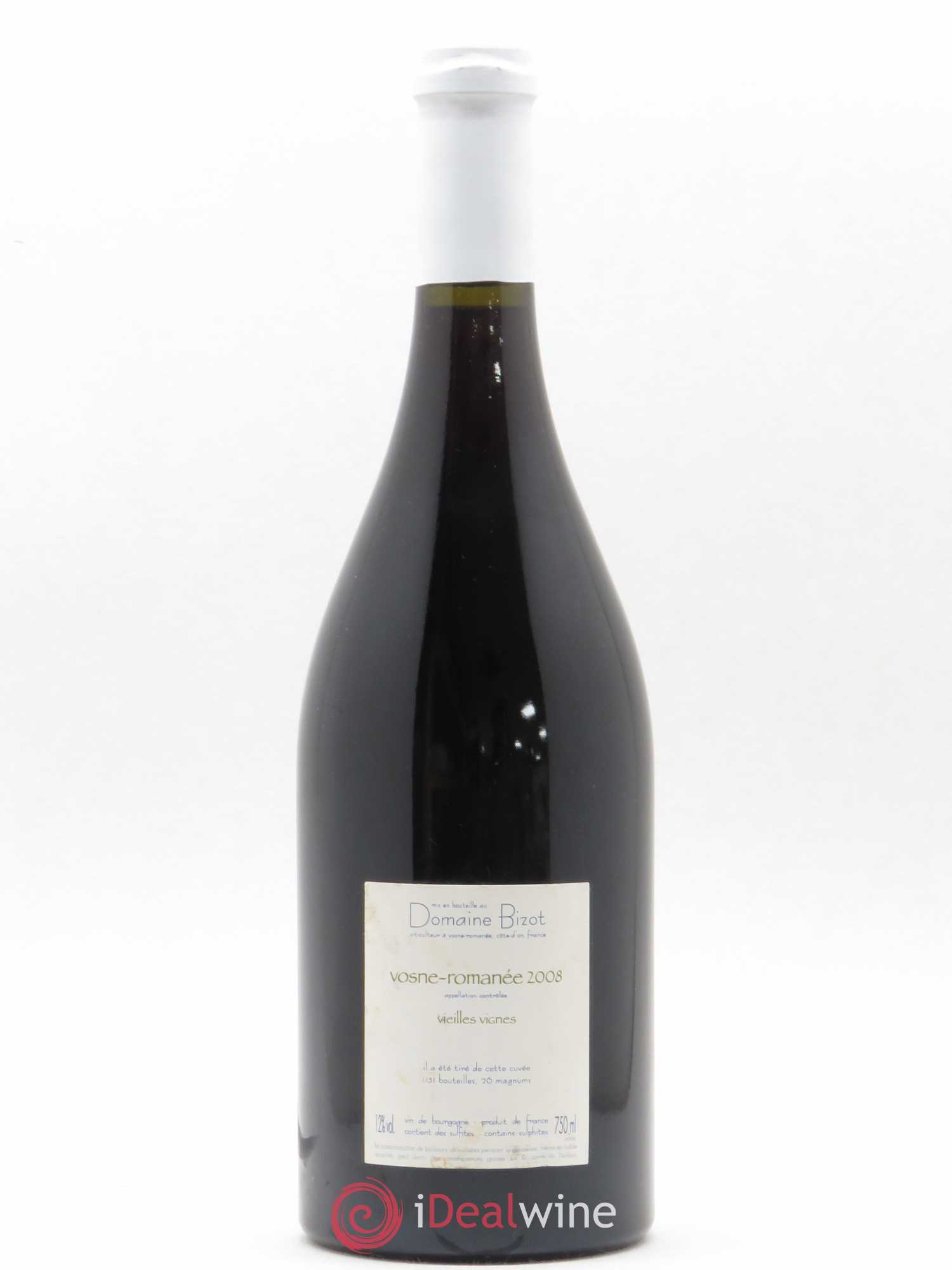 Vosne-Romanée Vieilles Vignes Bizot (Domaine) 2008 - Lot de 1 bouteille - 1