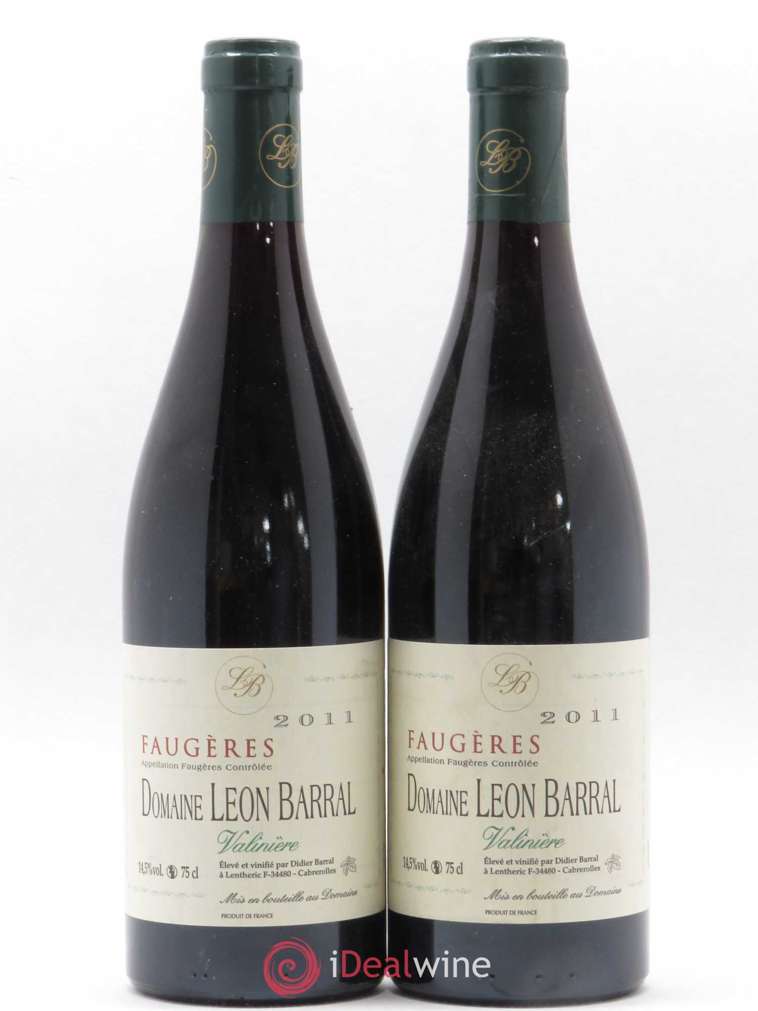 Faugères Valinière Domaine Léon Barral 2011 - Lot de 2 bouteilles - 0