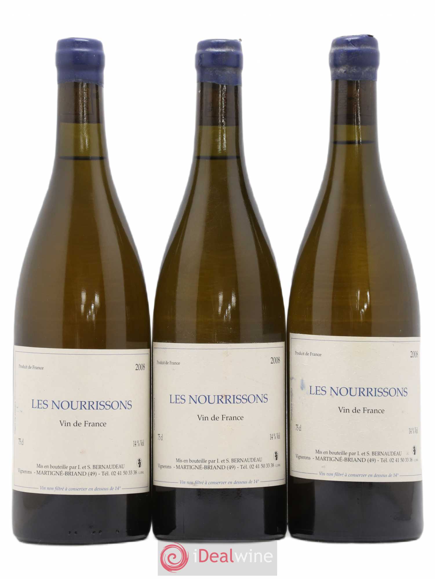 Vin de France Les Nourrissons Stéphane Bernaudeau 2008 - Lot de 3 bouteilles - 0