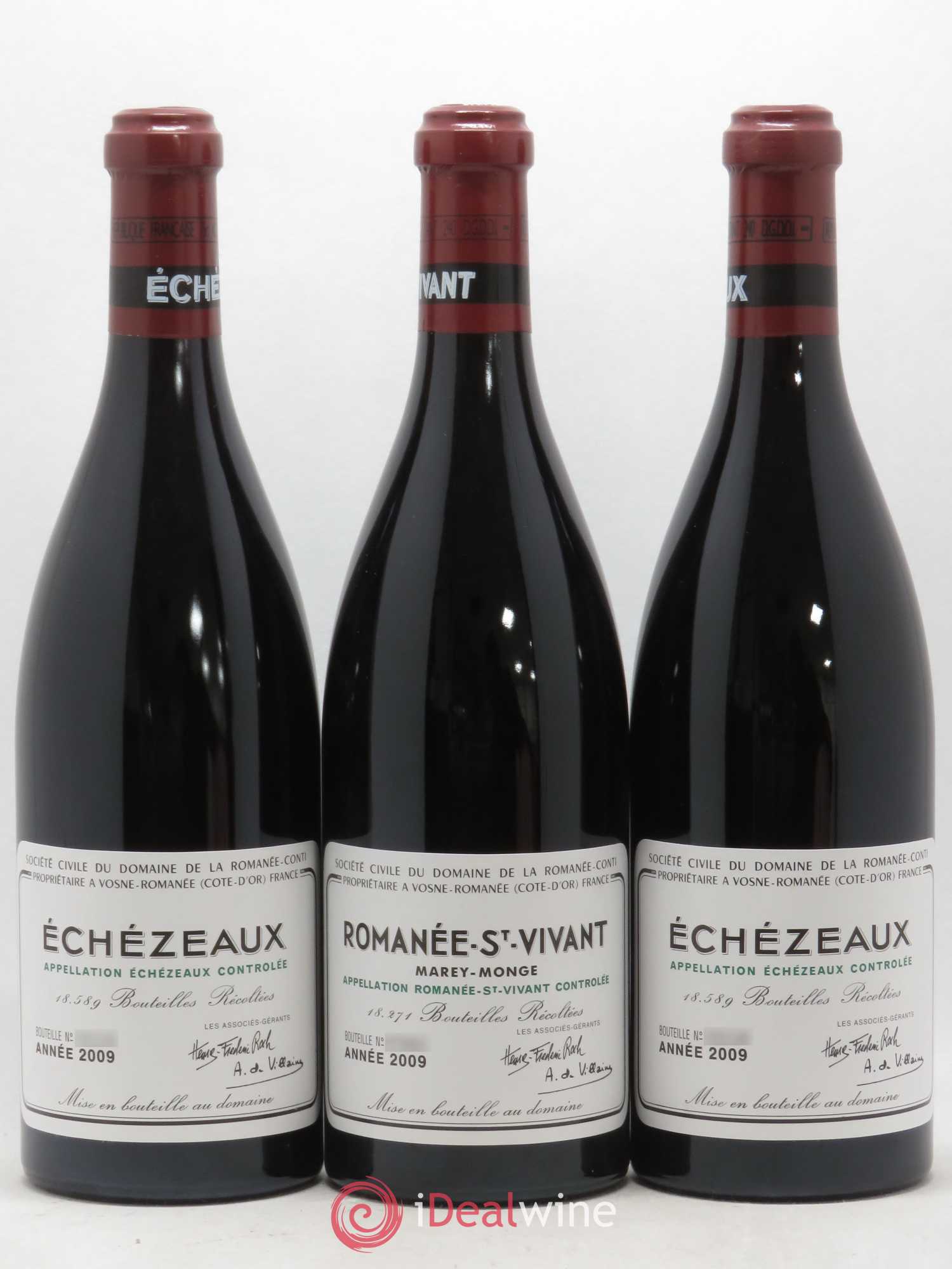 Assortiment 2009 du Domaine de la Romanée-Conti Domaine de la Romanée-Conti 2 caisses (1 Romanée Conti - 2 Romanée Saint Vivant - 3 La Tache - 2 Richebourg - 2 Echézeaux - 2 Grands Echézeaux) 2009 - Lotto di 12 bottiglie - 5