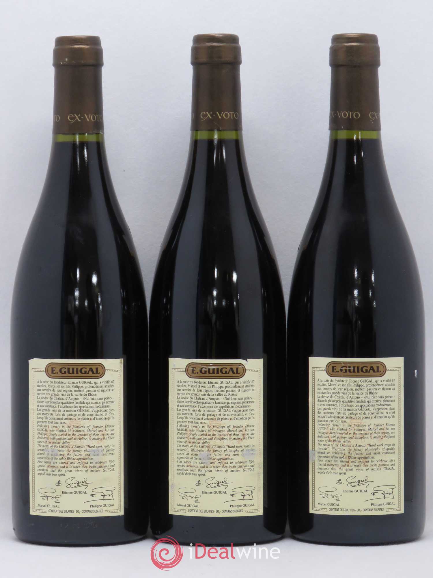 Ermitage Ex Voto Guigal (sans prix de réserve) 2003 - Lot de 3 bouteilles - 1