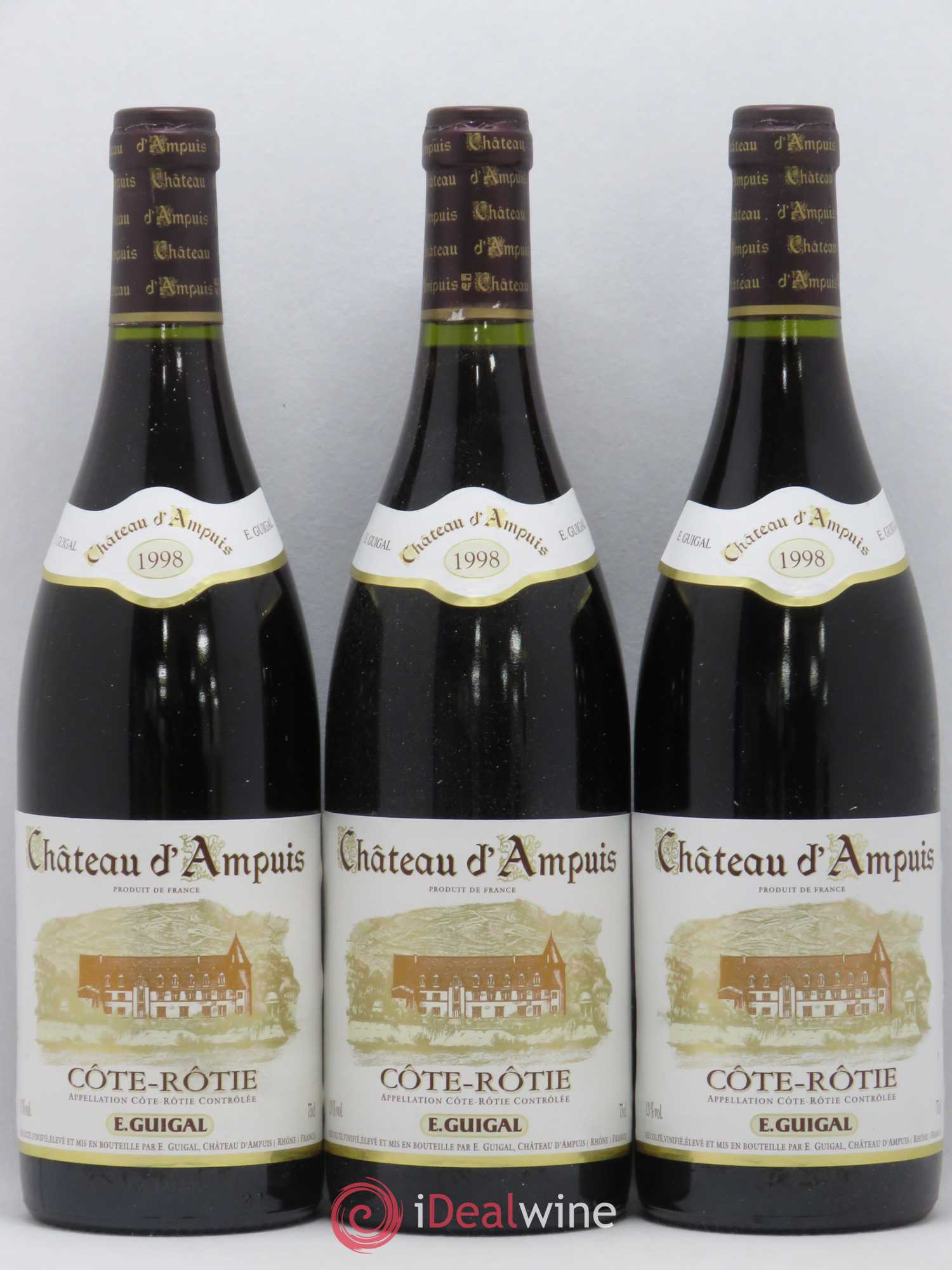 Côte-Rôtie Château d'Ampuis Guigal 1998 - Lot de 3 bouteilles - 0