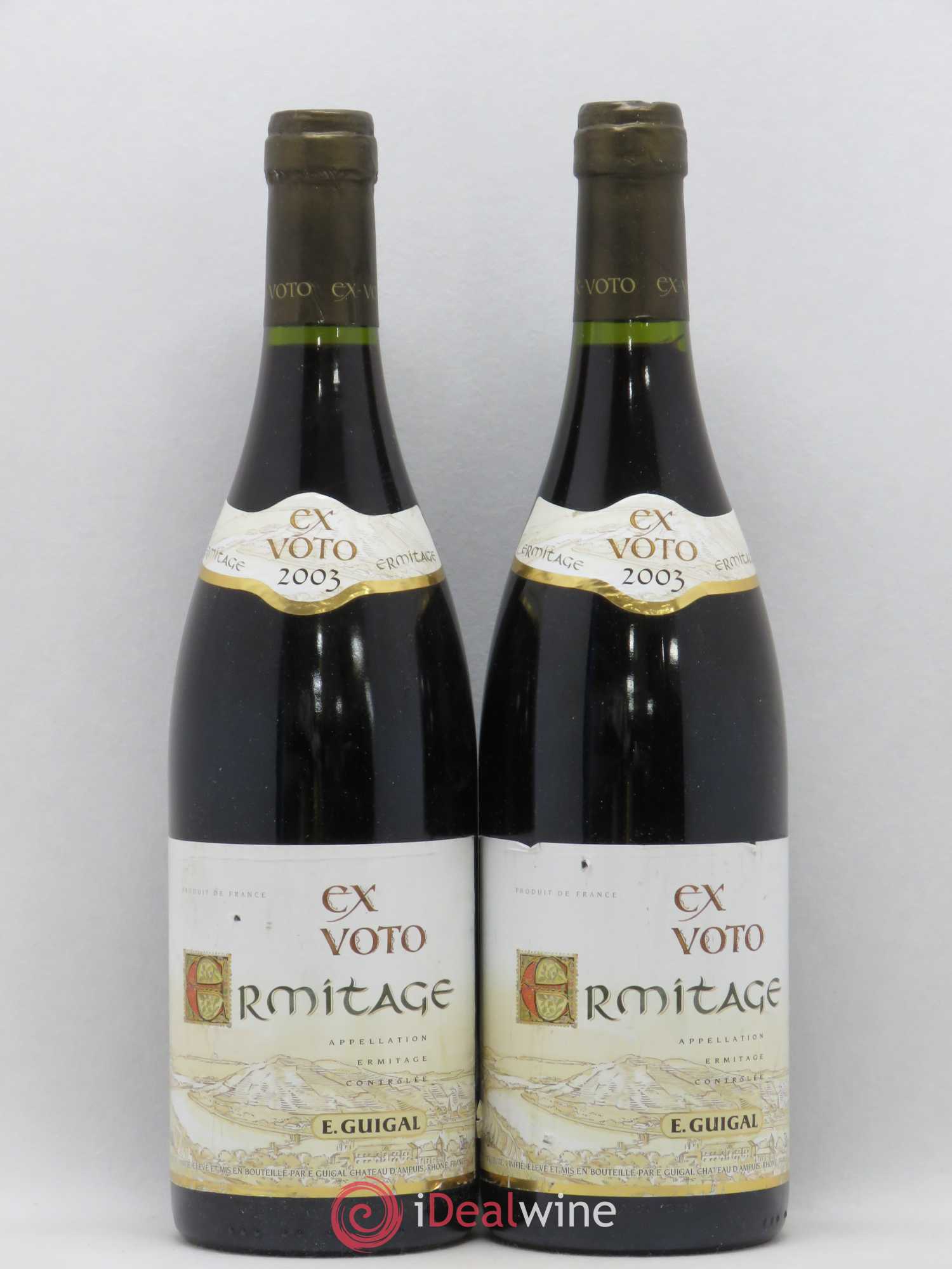 Ermitage Ex Voto Guigal (sans prix de réserve) 2003 - Lot de 2 bouteilles - 0