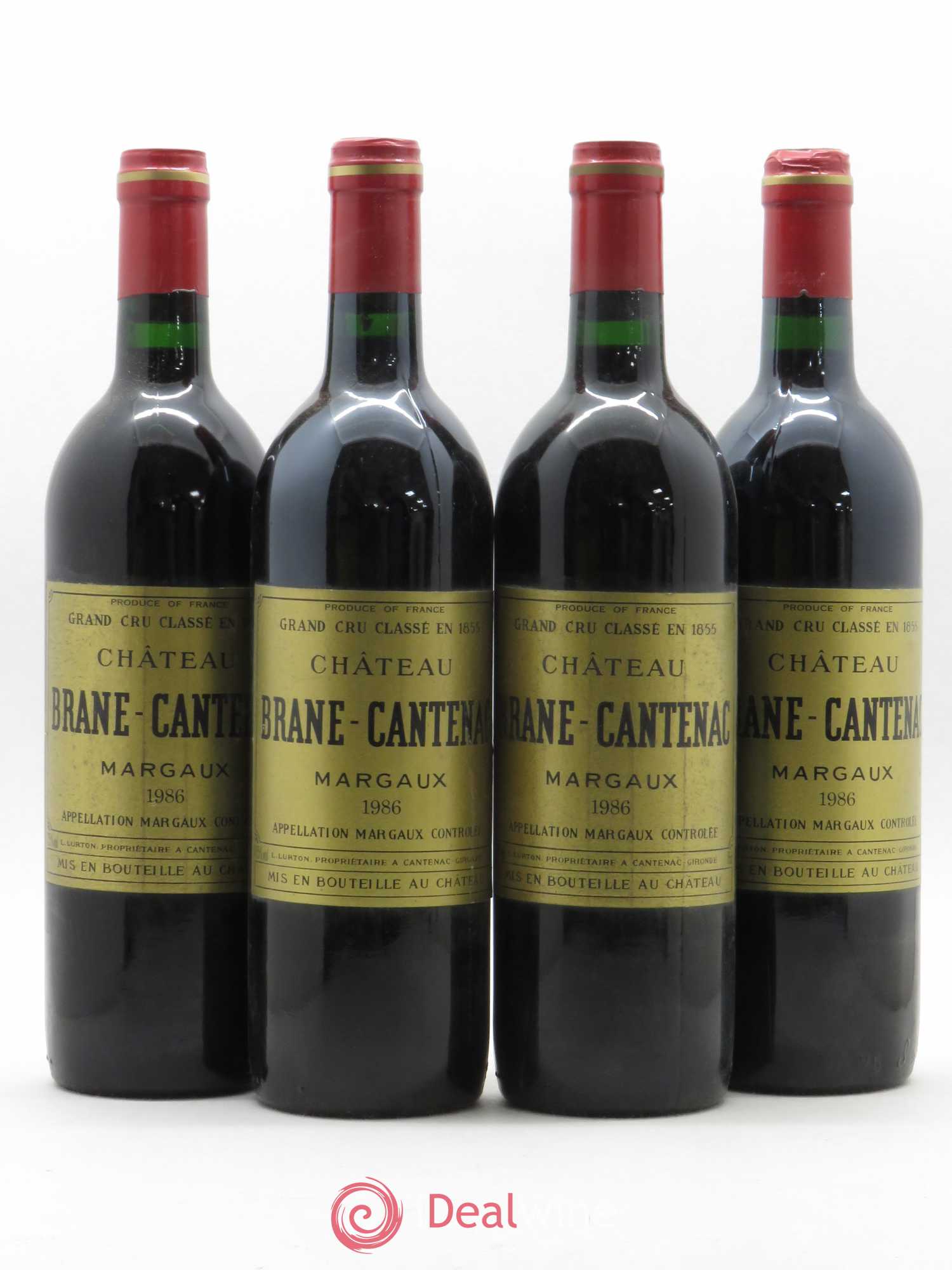 Château Brane Cantenac 2ème Grand Cru Classé 1986 - Lot de 4 bouteilles - 0
