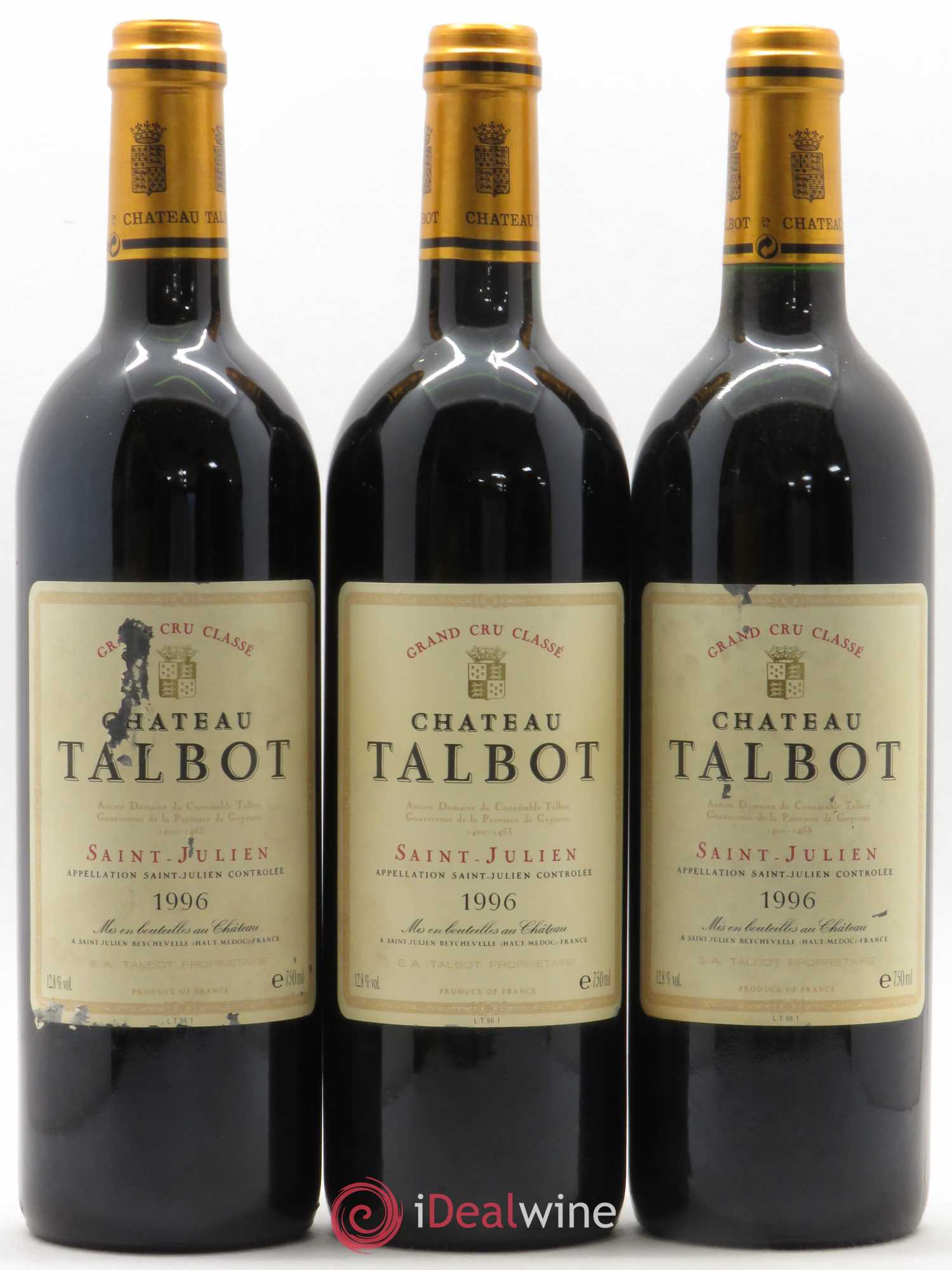 Château Talbot 4ème Grand Cru Classé 1996 - Lot de 6 bouteilles - 2