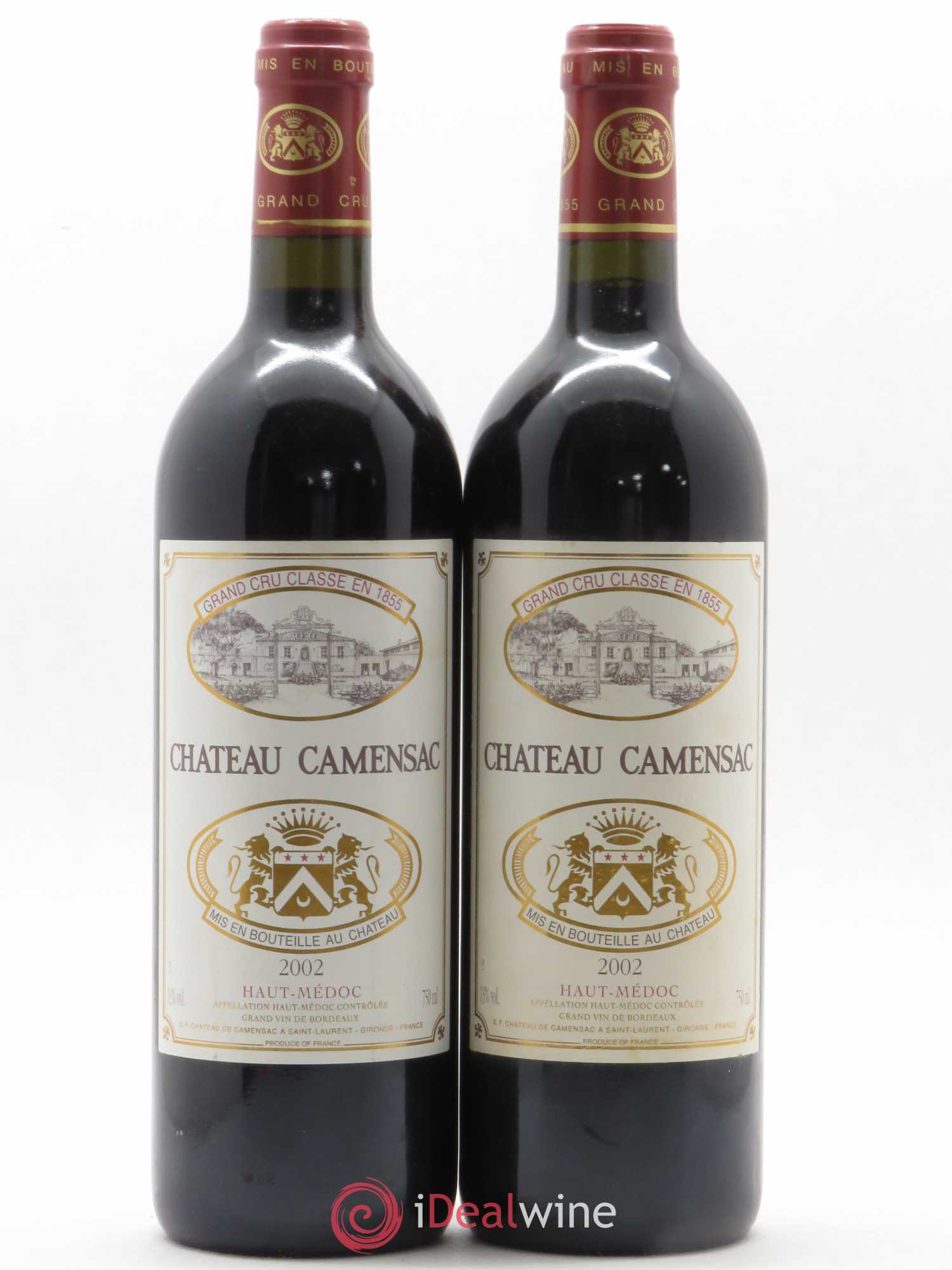 Château Camensac 5ème Grand Cru Classé 2002 - Lot de 2 bouteilles - 0