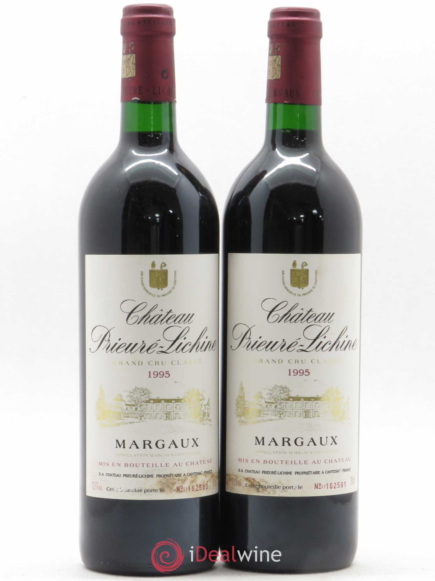 Château Prieuré Lichine 4ème Grand Cru Classé 1995 - Lot de 2 bouteilles - 0