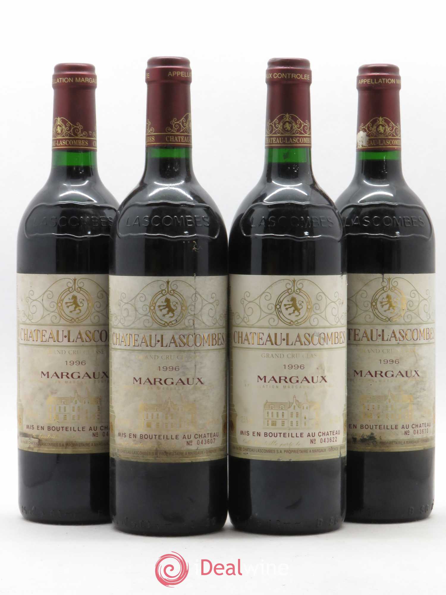Château Lascombes 2ème Grand Cru Classé 1996 - Lot de 4 bouteilles - 0