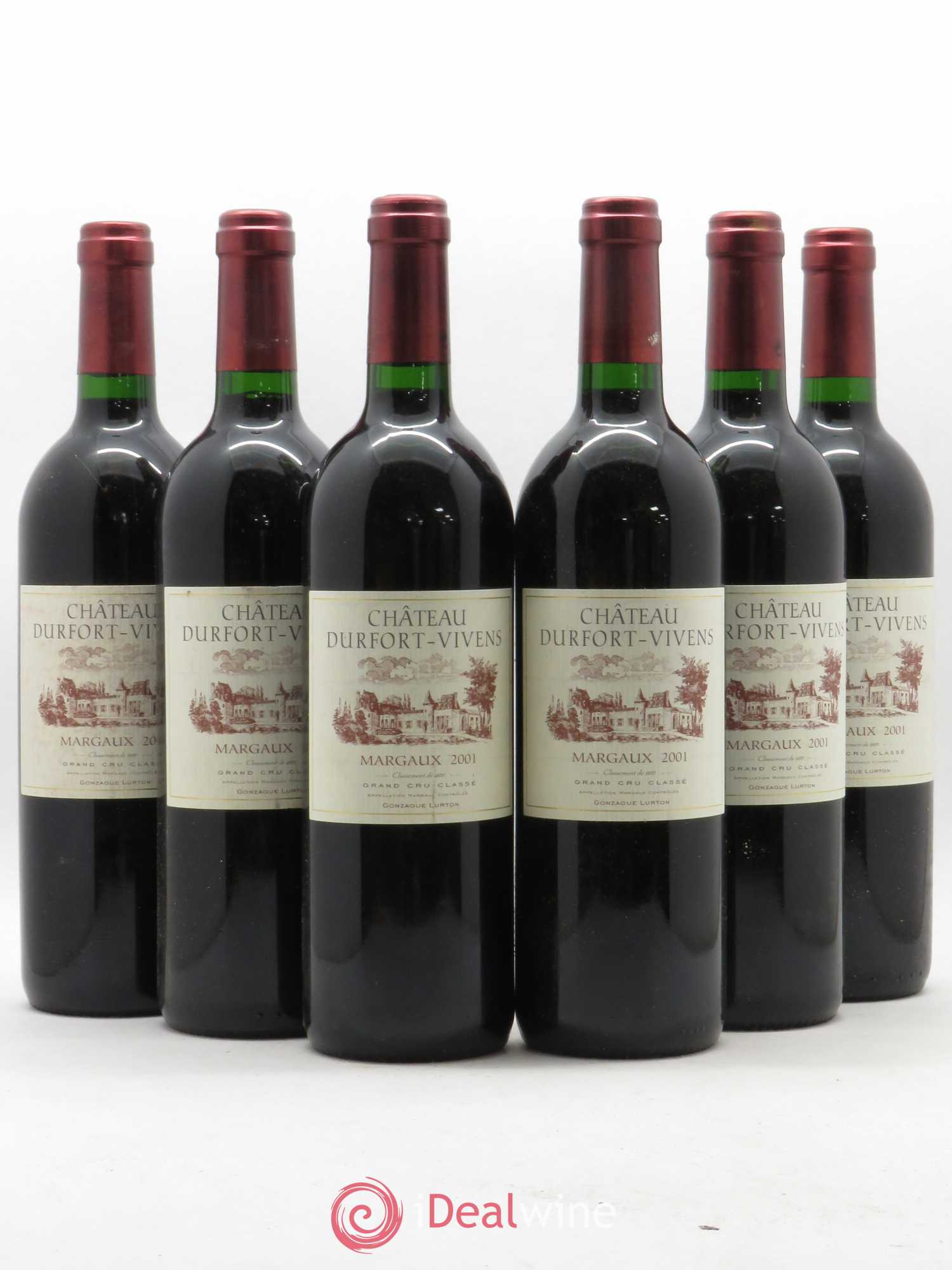Château Durfort Vivens 2ème Grand Cru Classé 2001 - Lot de 6 bouteilles - 0