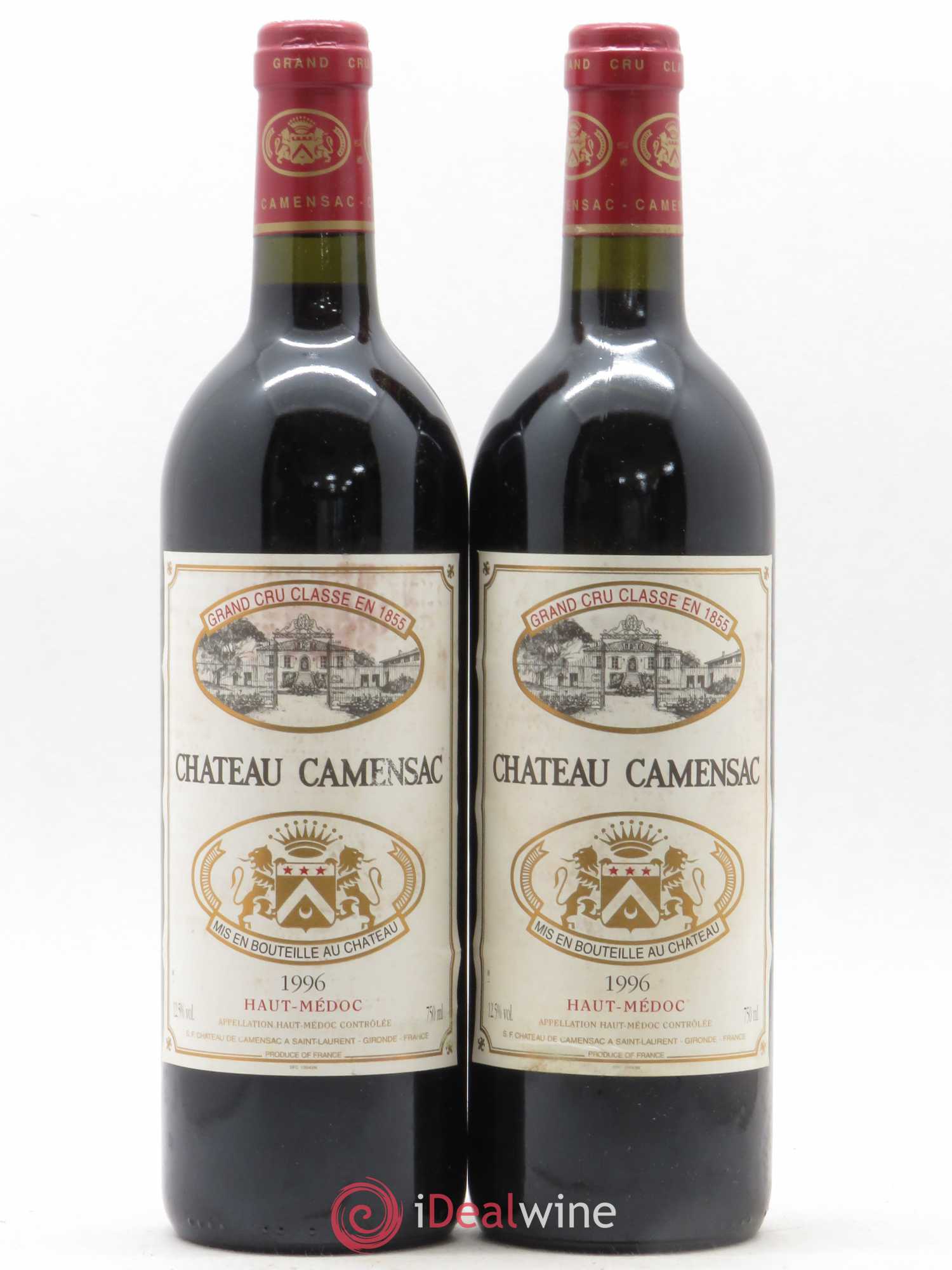 Château Camensac 5ème Grand Cru Classé 1996 - Lot de 2 bouteilles - 0