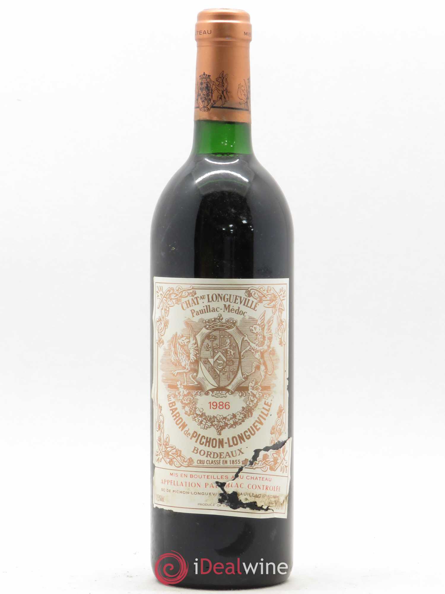 Pichon Longueville Baron 2ème Grand Cru Classé 1986 - Posten von 1 Flasche - 0