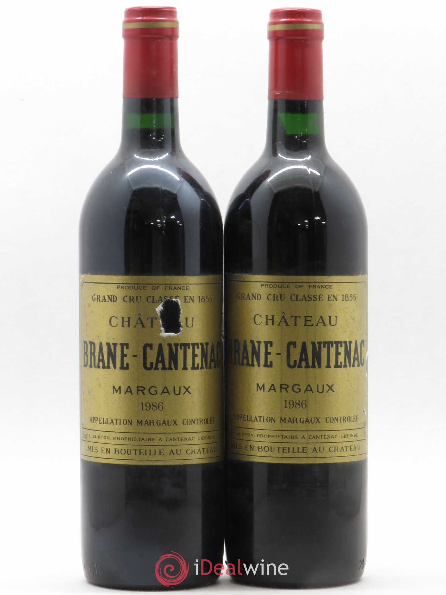 Château Brane Cantenac 2ème Grand Cru Classé 1986 - Lot de 2 bouteilles - 0