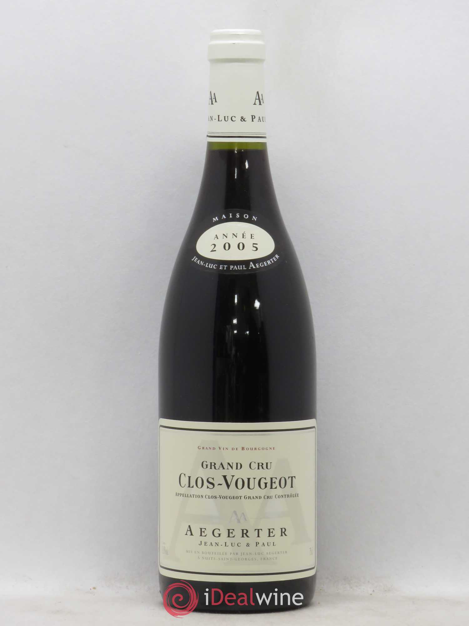 Clos de Vougeot Grand Cru Aegerter (sans prix de réserve) 2005 - Lot de 1 bouteille - 0