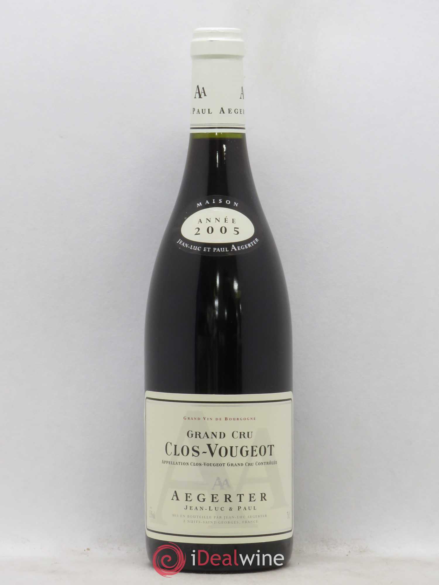 Clos de Vougeot Grand Cru Aegerter (sans prix de réserve) 2005 - Lot de 1 bouteille - 0