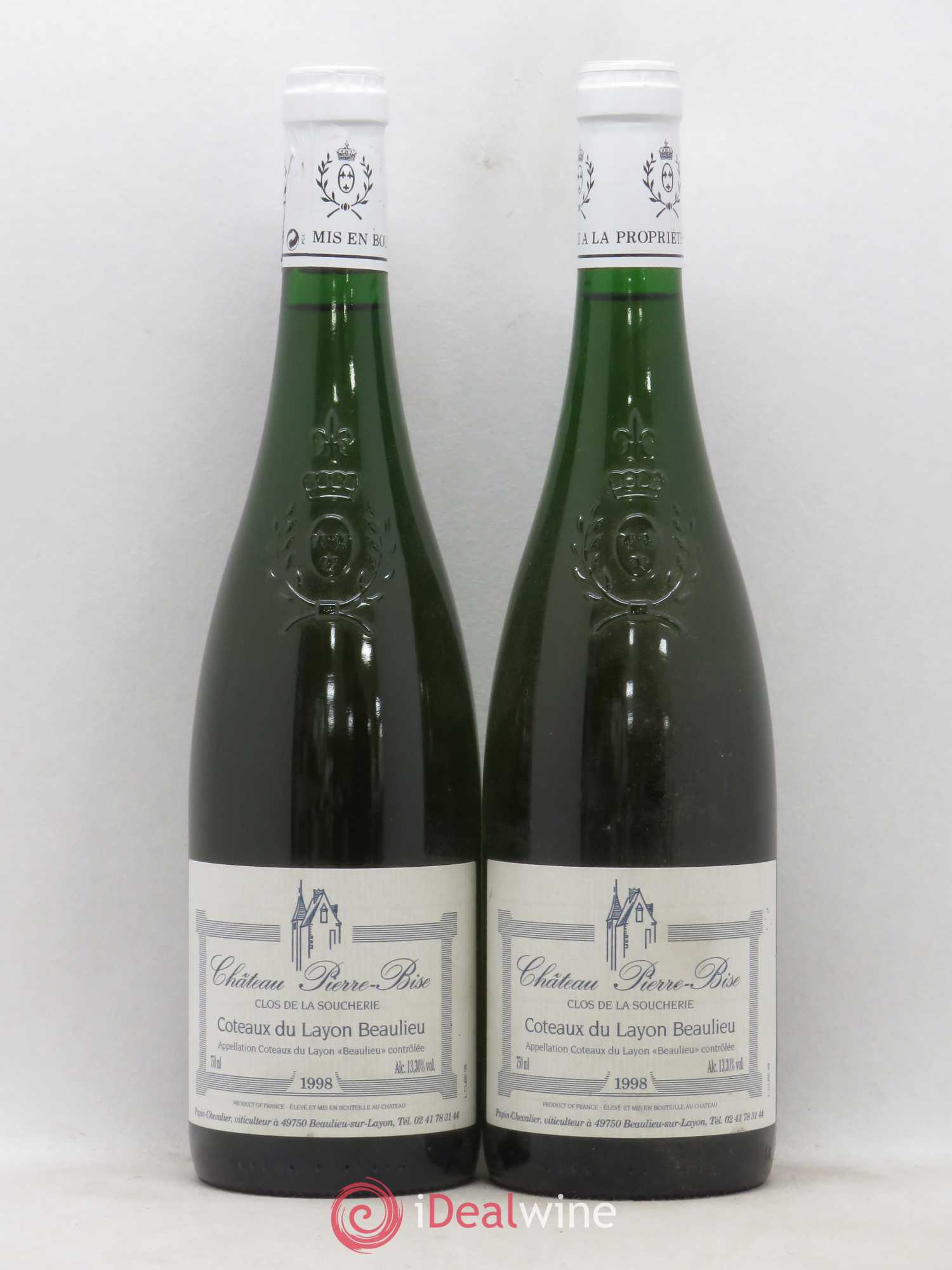 Coteaux du Layon Chateau Pierre Bise Clos de la Soucherie 1998 - Lotto di 2 bottiglie - 0