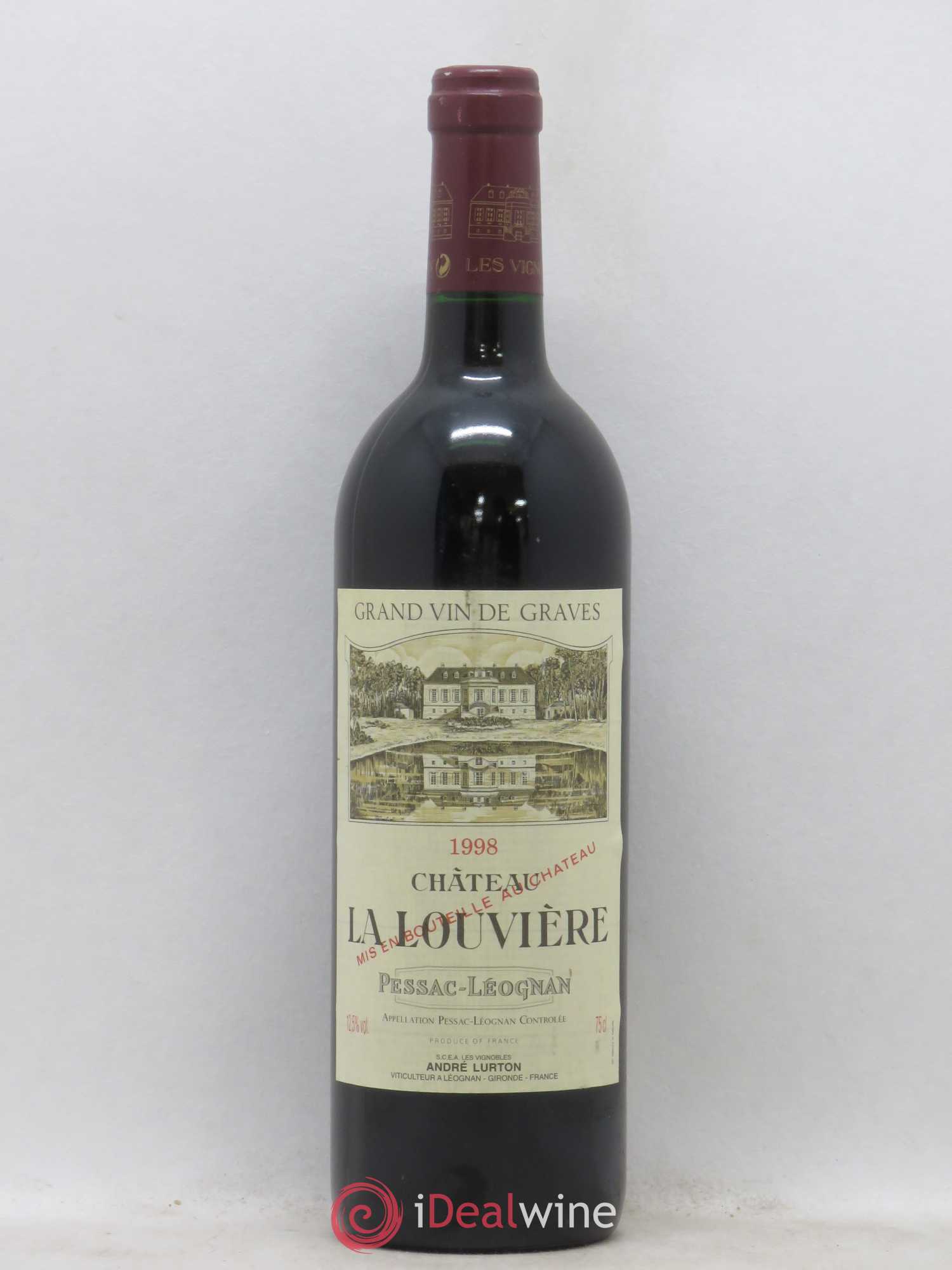 Château la Louvière 1998 - Lot de 1 bouteille - 0